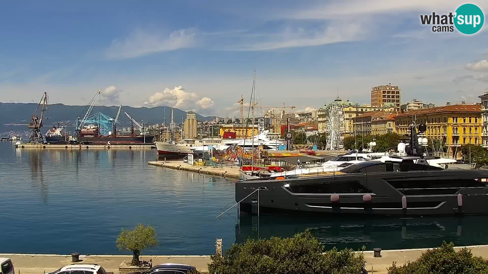 La Riva y Marina en Rijeka – Webcam en vivo Croacia