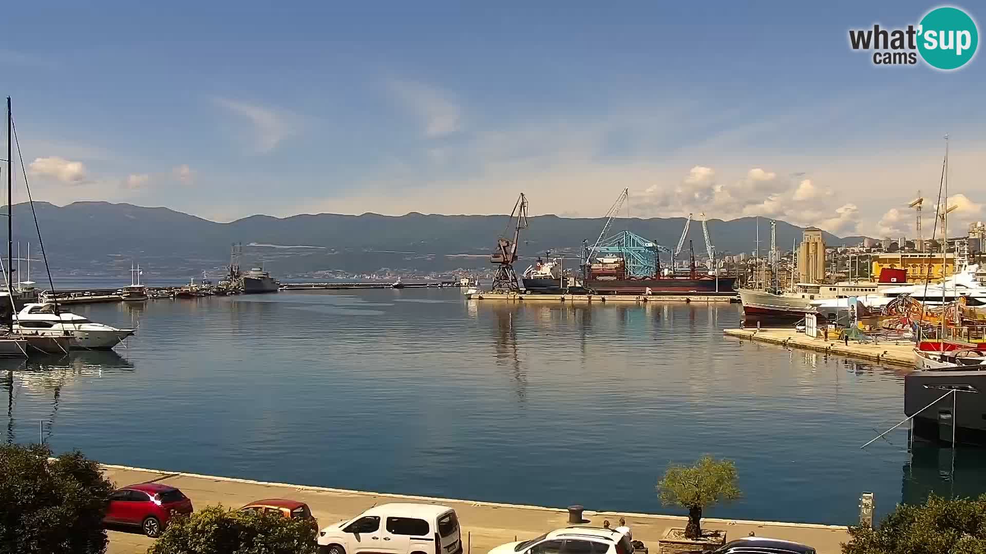 Die Riva und Marina in Rijeka – Live Webcam Kroatien