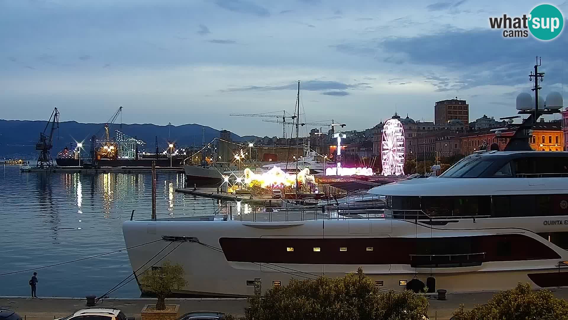 La Riva et Marina à Rijeka – Live Webcam Croatie