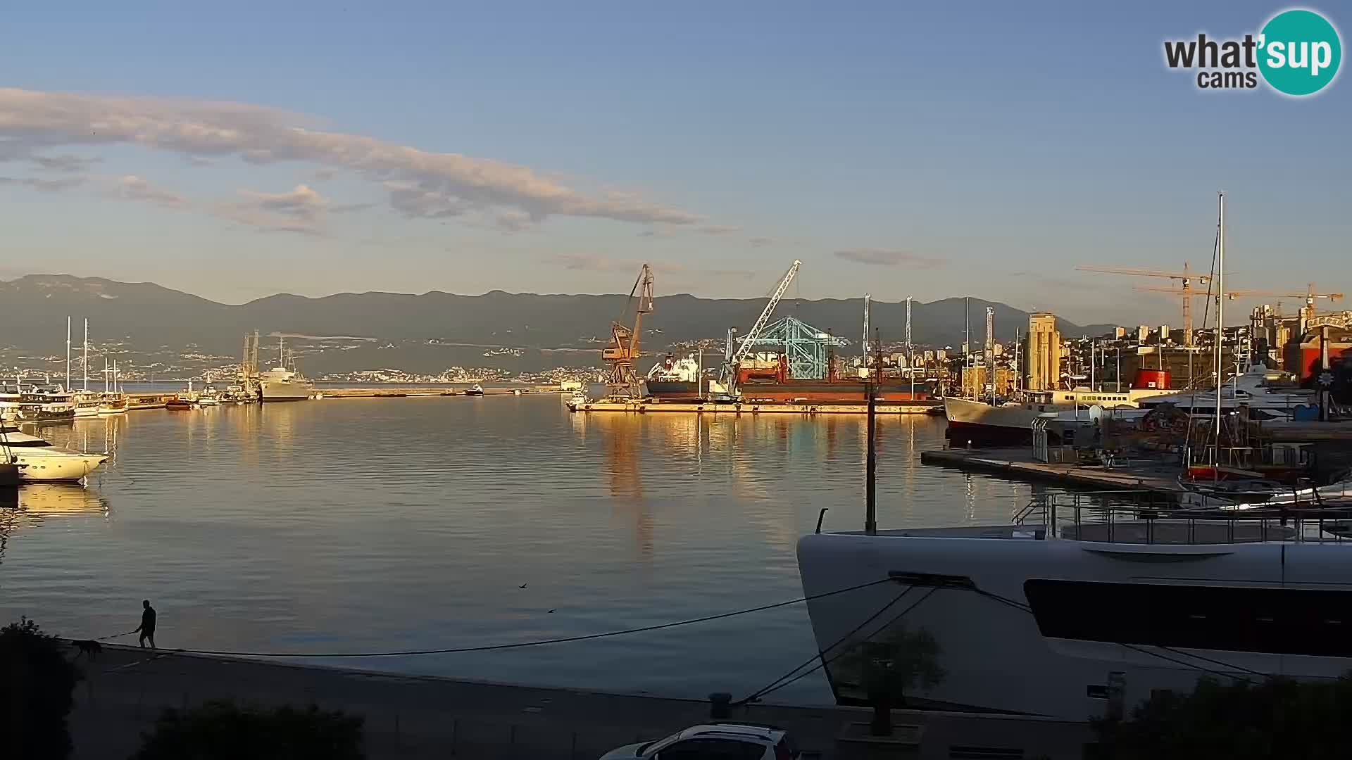 La Riva et Marina à Rijeka – Live Webcam Croatie