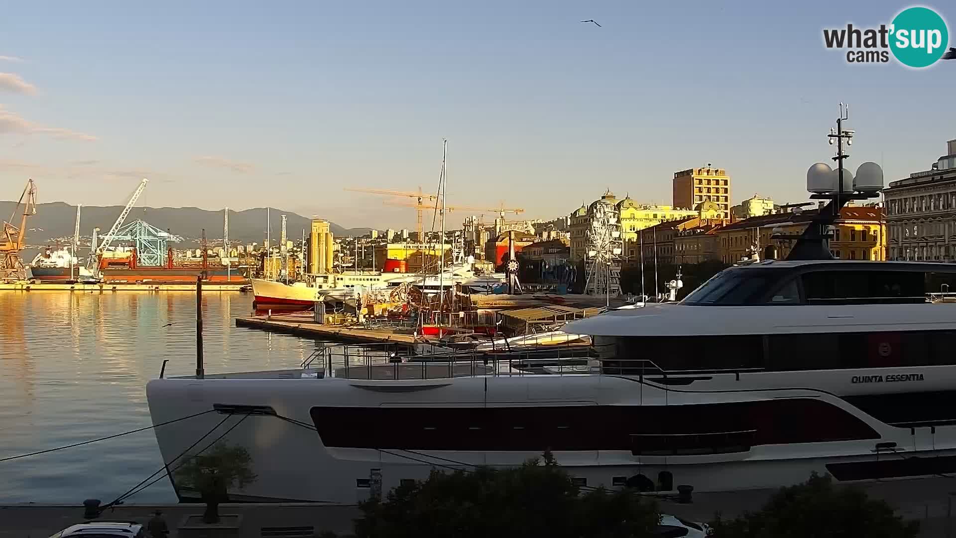 Die Riva und Marina in Rijeka – Live Webcam Kroatien