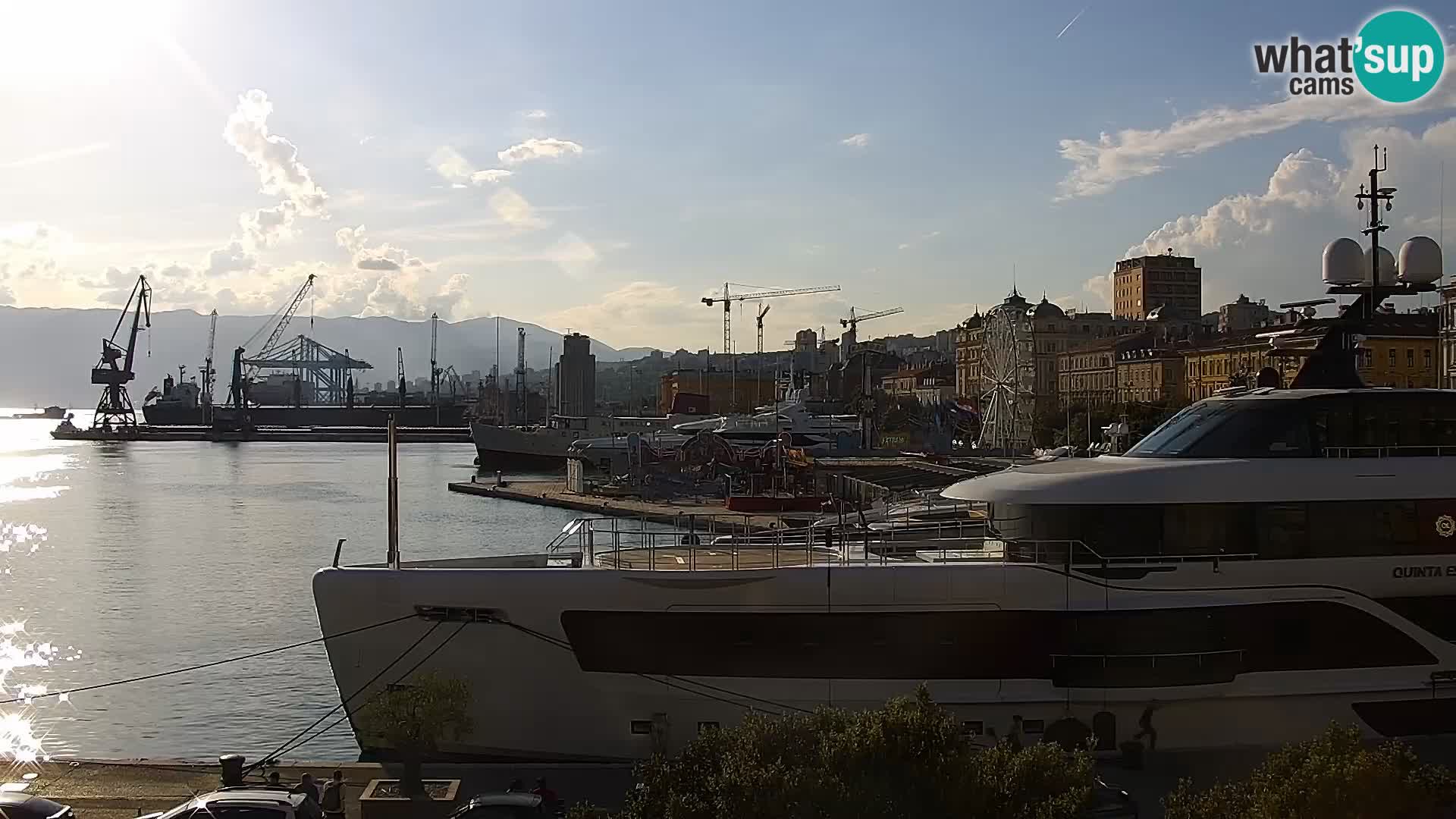 La Riva et Marina à Rijeka – Live Webcam Croatie