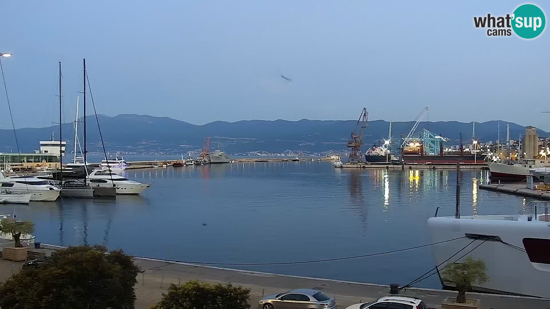 The Riva and Marina in Rijeka  – Live Webcam Croatia