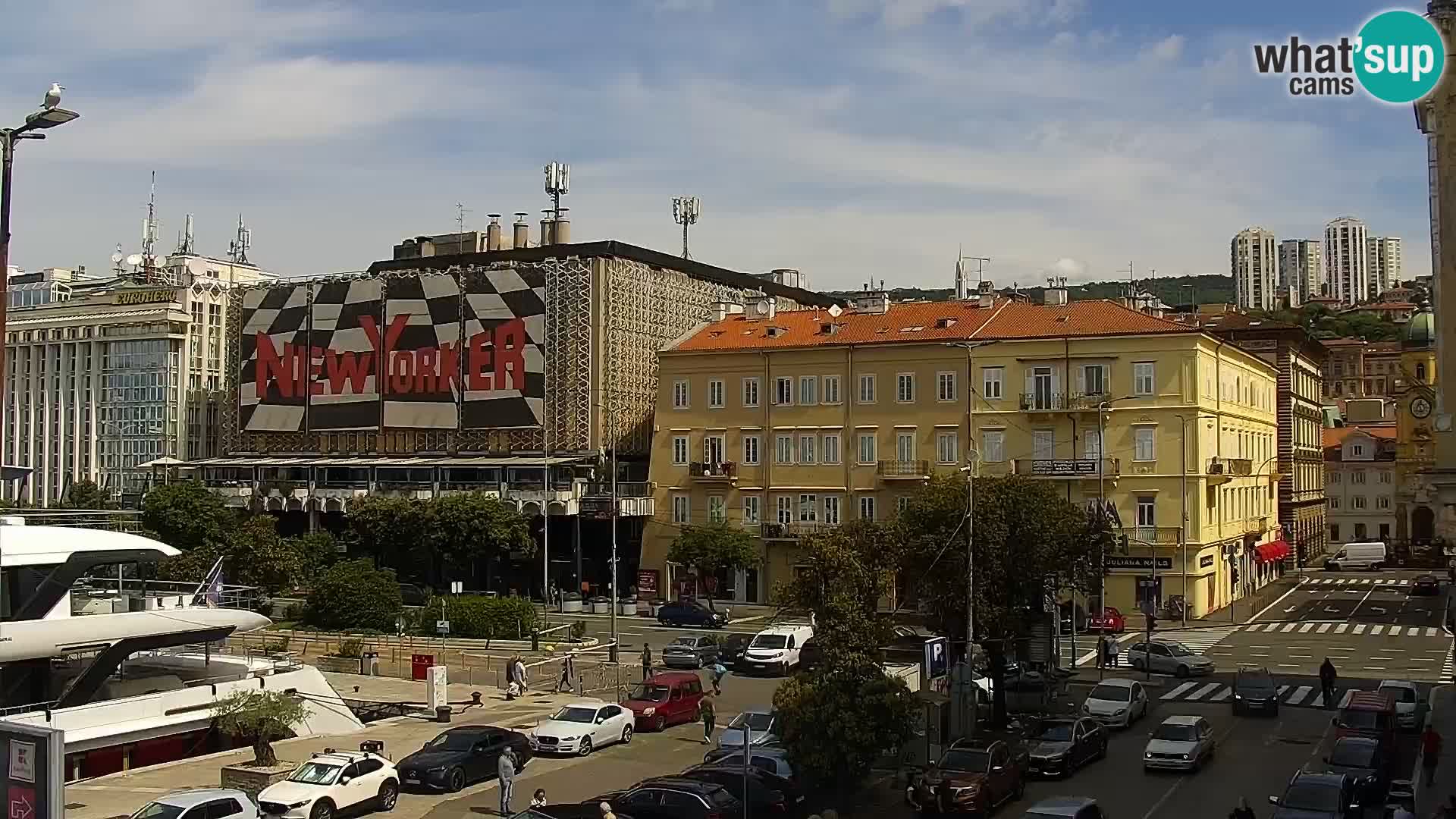 La Riva y Marina en Rijeka – Webcam en vivo Croacia