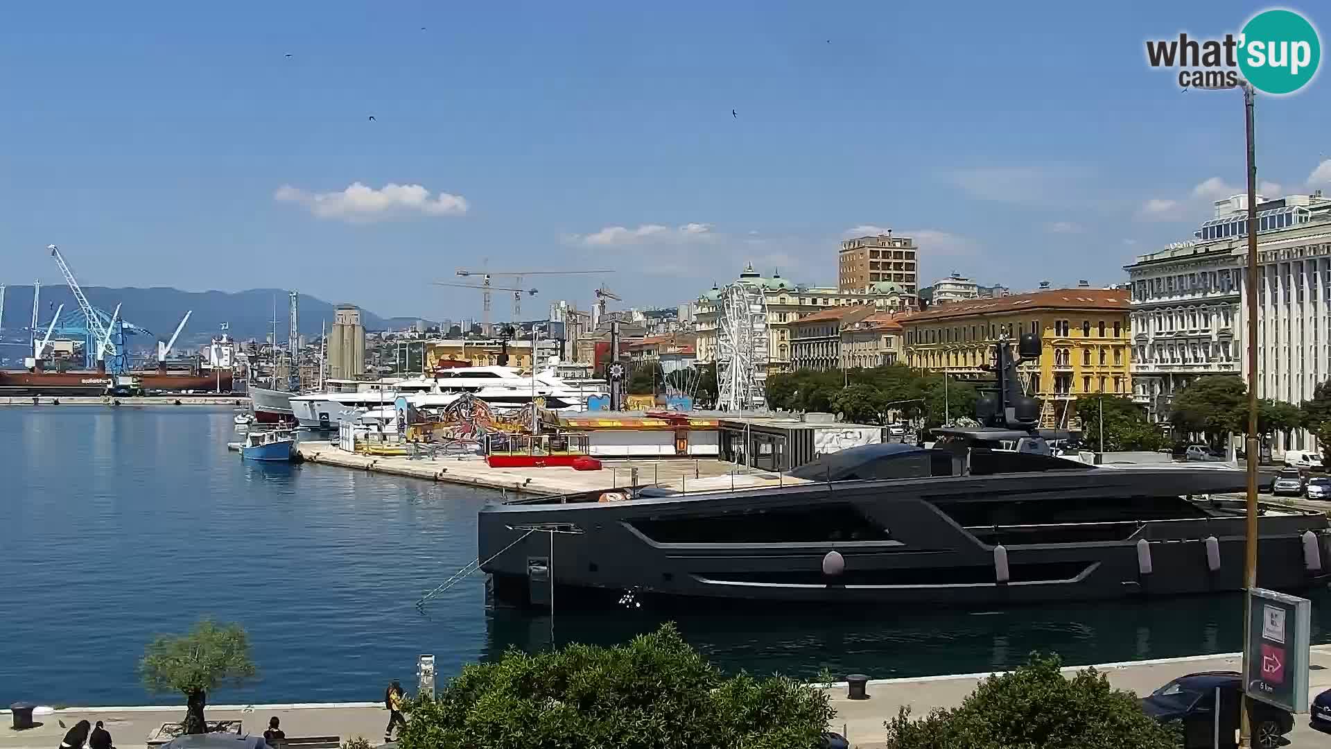 Die Riva und Marina in Rijeka – Live Webcam Kroatien