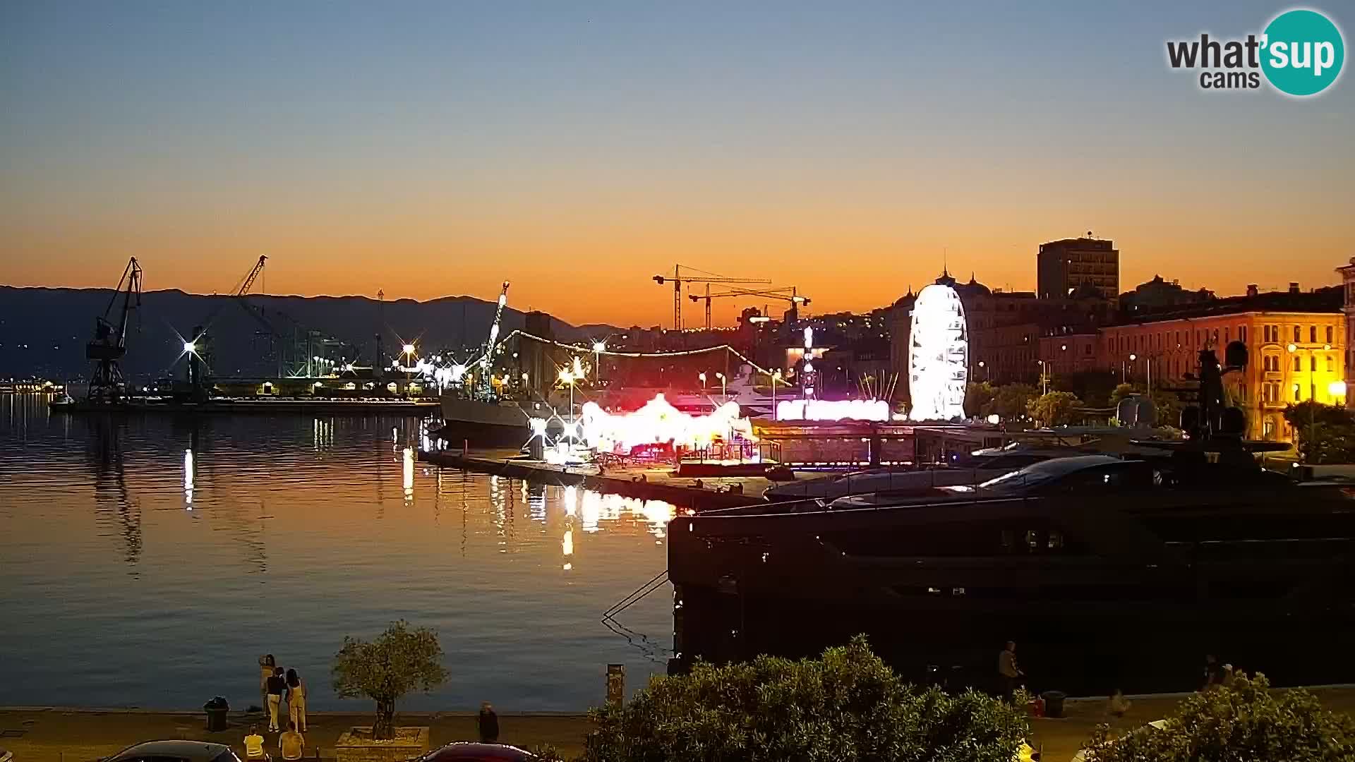 La Riva e la Marina a Rijeka (Fiume) – Live Webcam Croazia