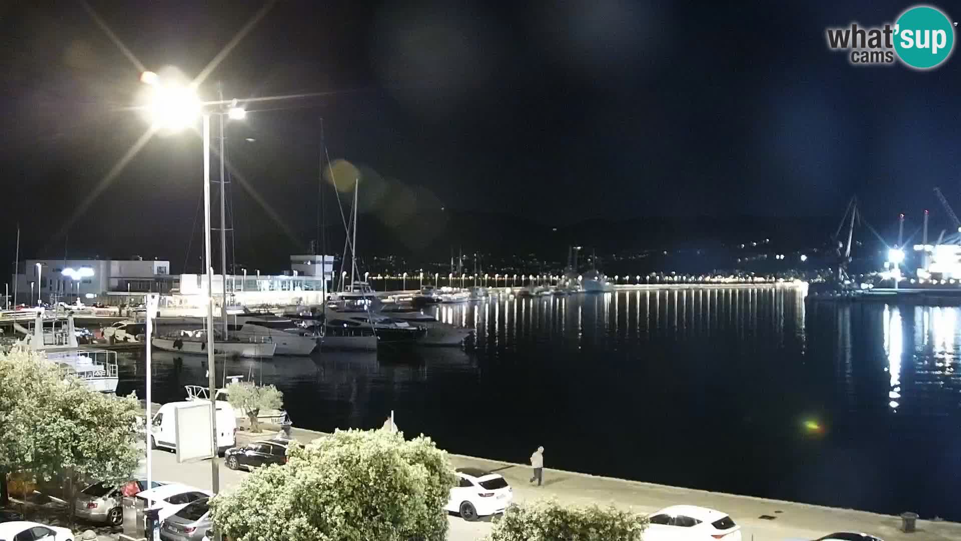 La Riva y Marina en Rijeka – Webcam en vivo Croacia