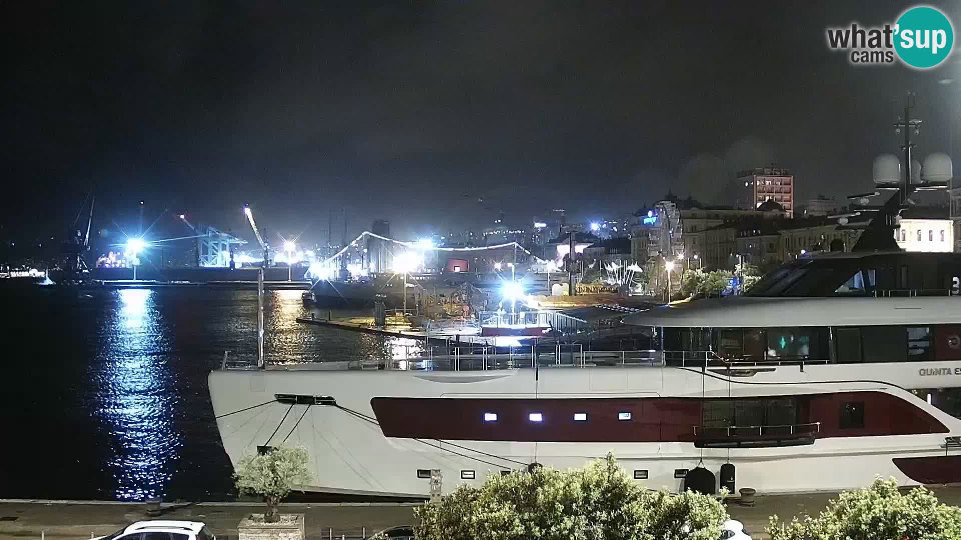 Die Riva und Marina in Rijeka – Live Webcam Kroatien