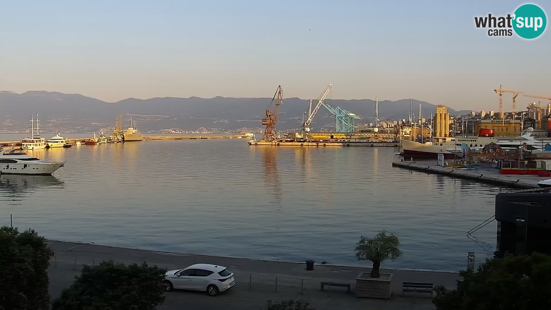 La Riva y Marina en Rijeka – Webcam en vivo Croacia