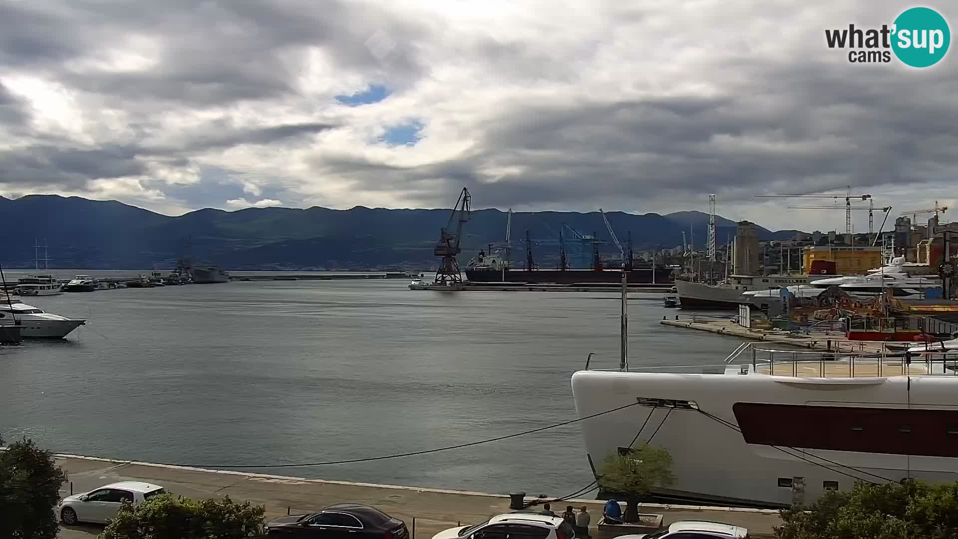 The Riva and Marina in Rijeka  – Live Webcam Croatia