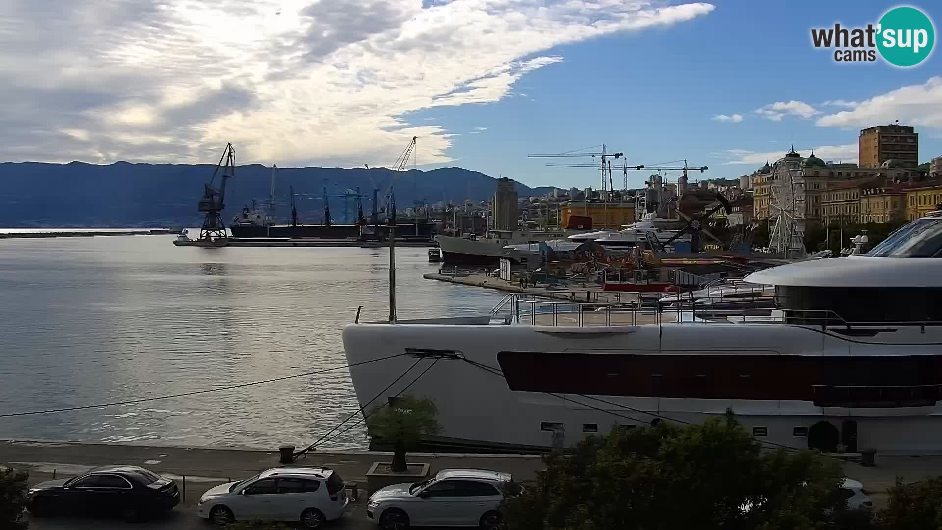 The Riva and Marina in Rijeka – Live Webcam Croatia