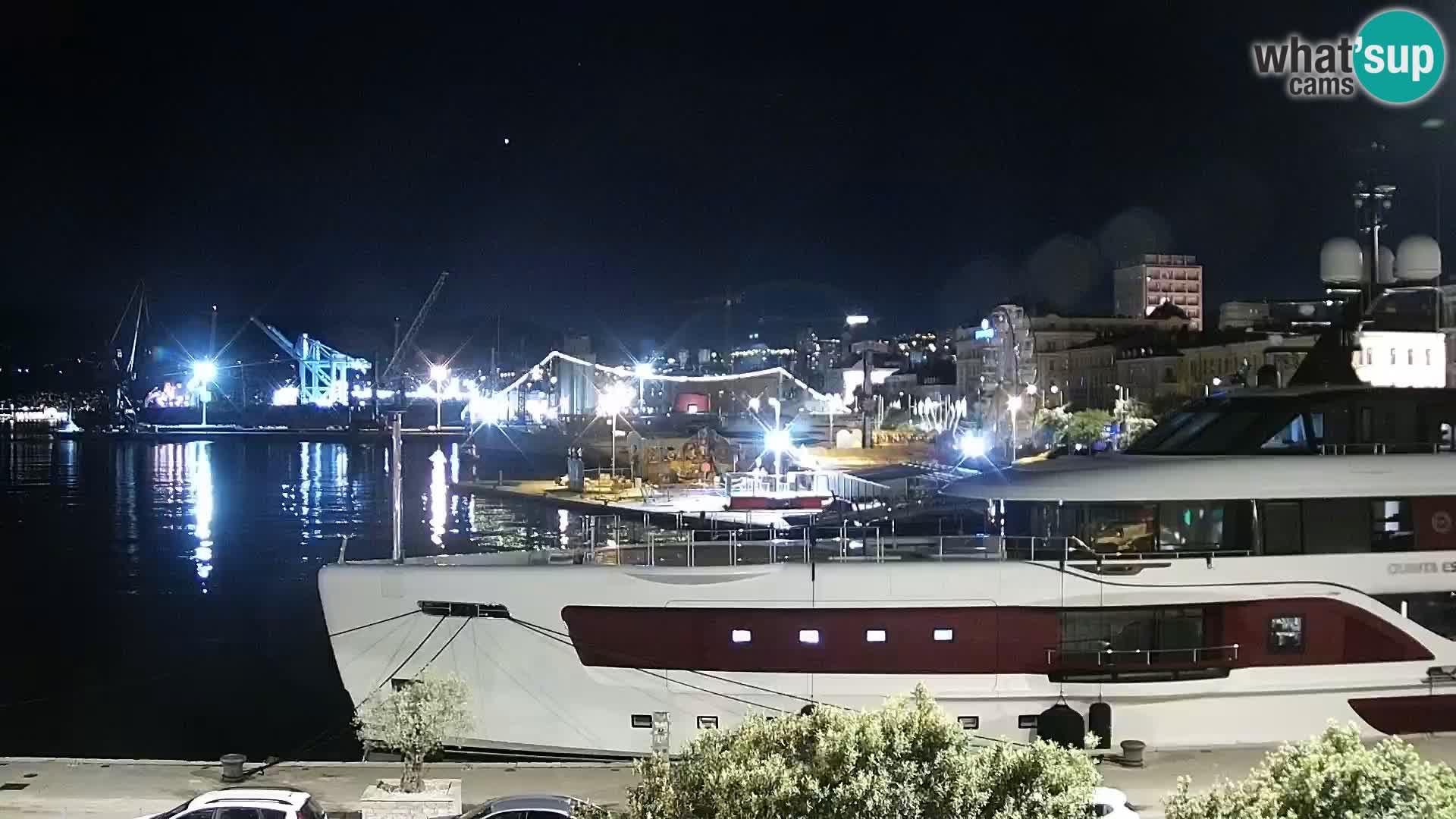 Die Riva und Marina in Rijeka – Live Webcam Kroatien