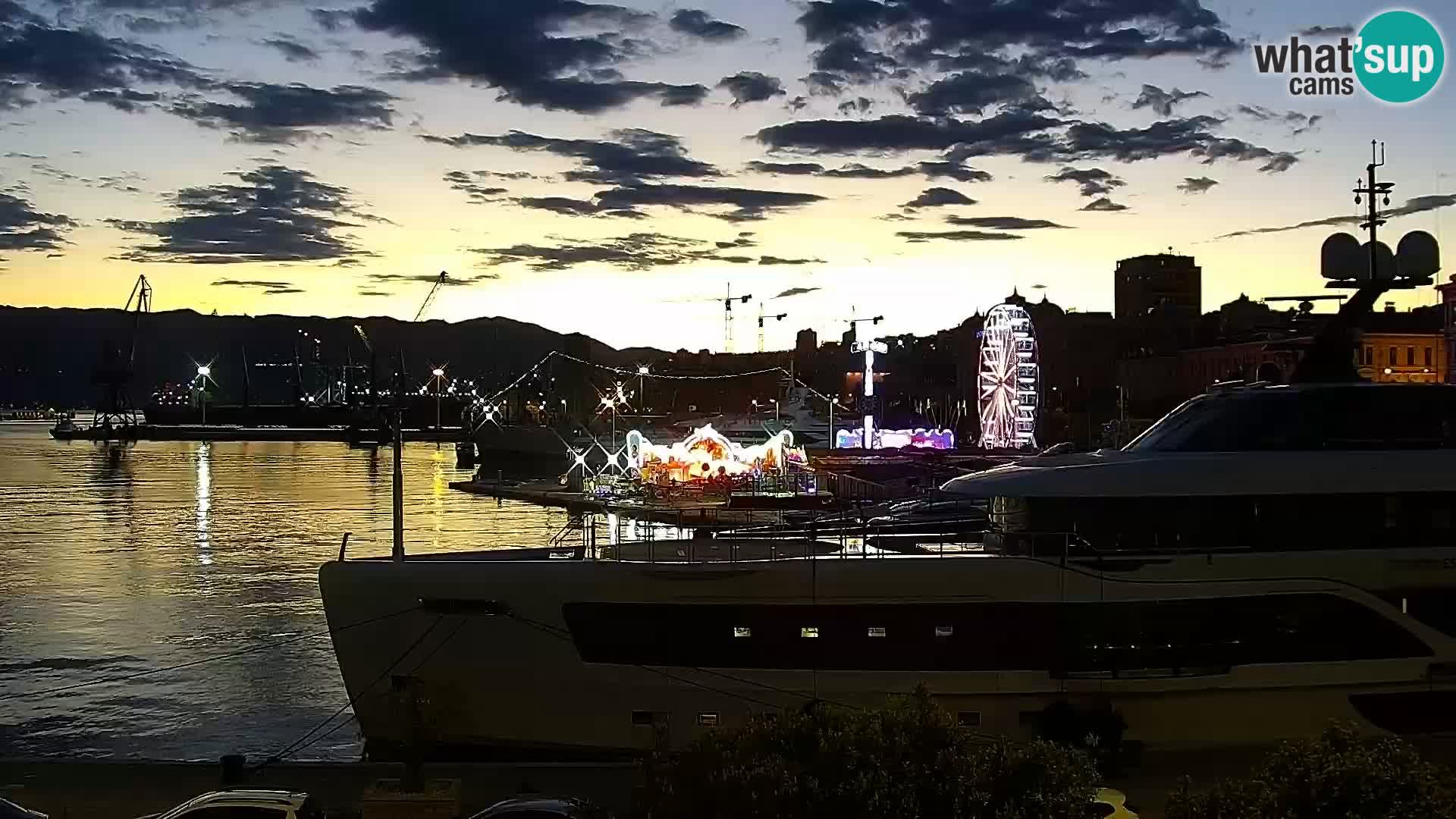 Die Riva und Marina in Rijeka – Live Webcam Kroatien