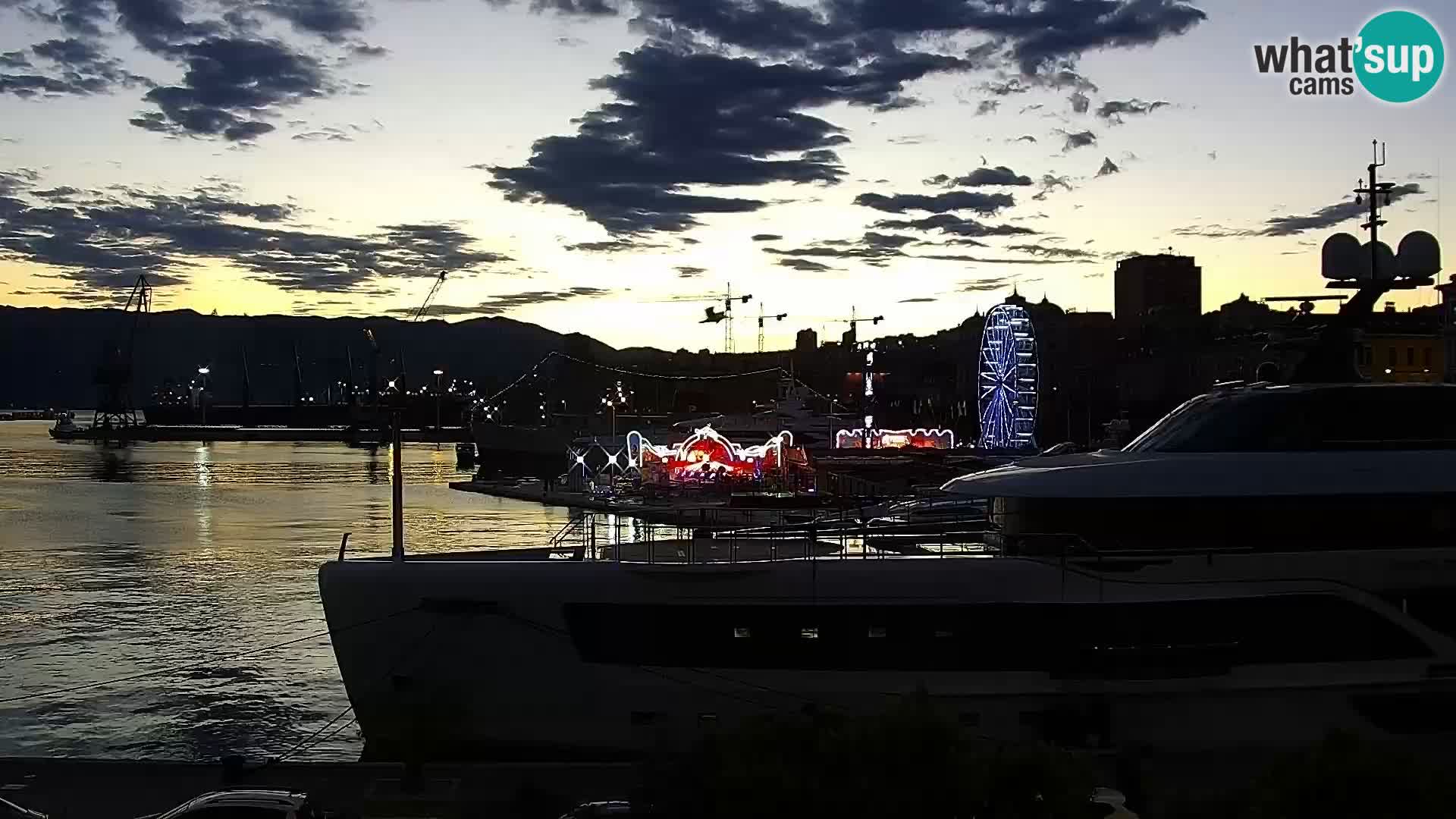 La Riva e la Marina a Rijeka (Fiume) – Live Webcam Croazia