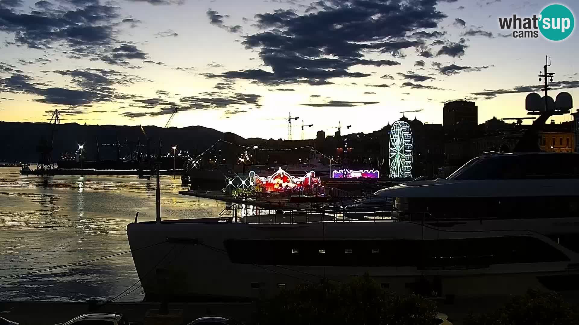 La Riva et Marina à Rijeka – Live Webcam Croatie