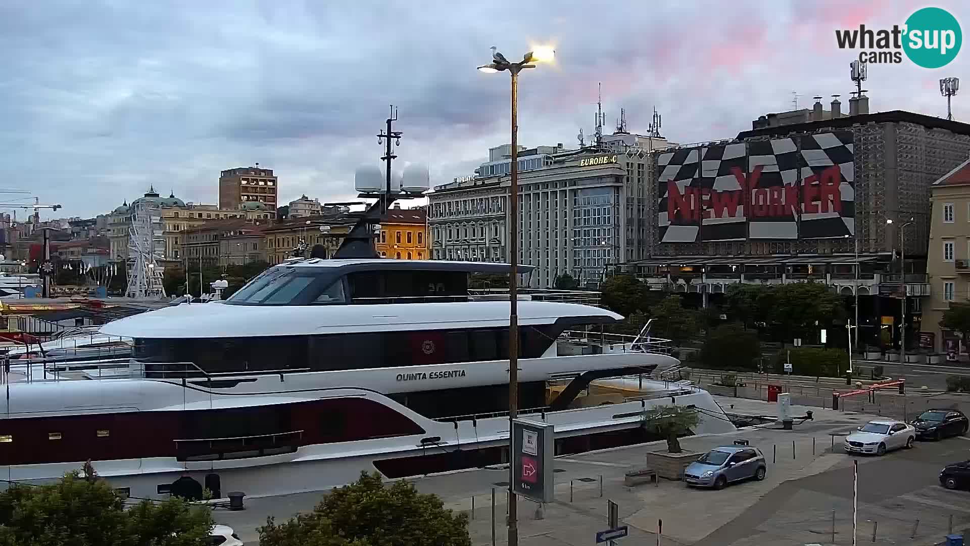 Die Riva und Marina in Rijeka – Live Webcam Kroatien