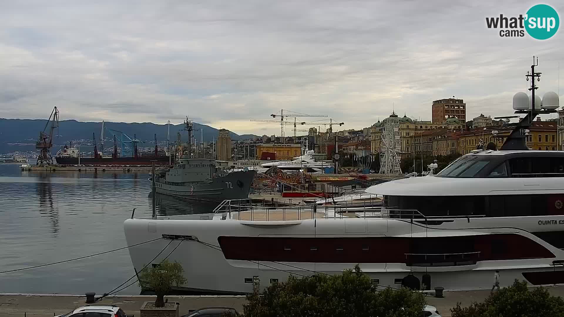 The Riva and Marina in Rijeka  – Live Webcam Croatia