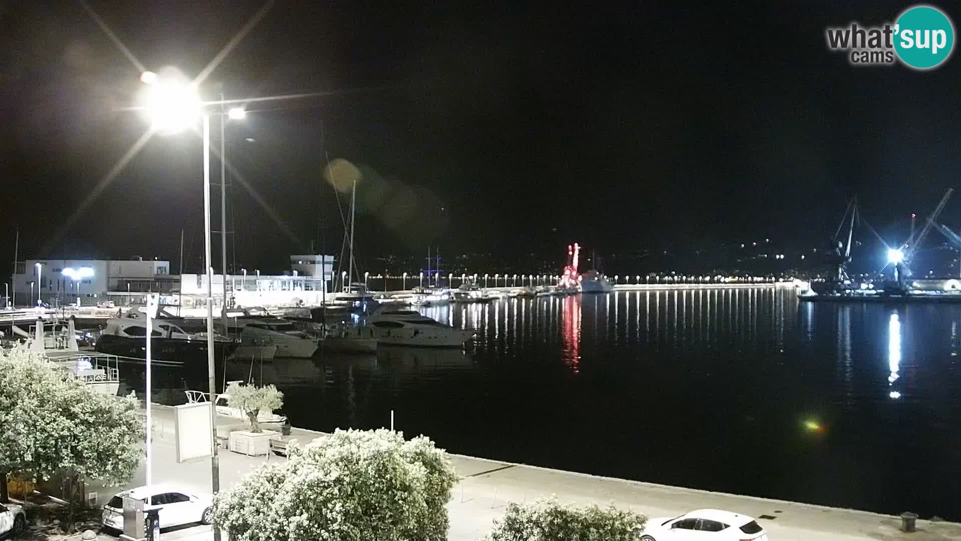 Die Riva und Marina in Rijeka – Live Webcam Kroatien