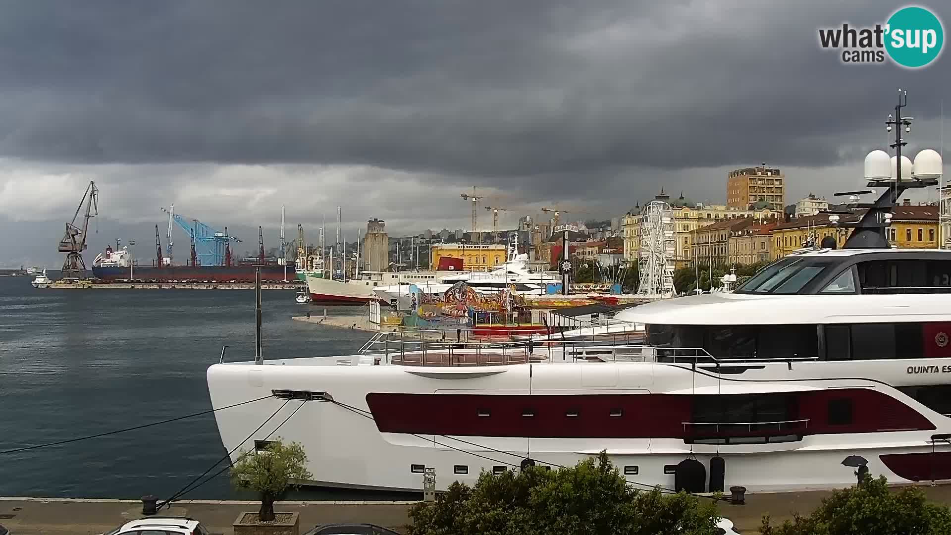 La Riva et Marina à Rijeka – Live Webcam Croatie