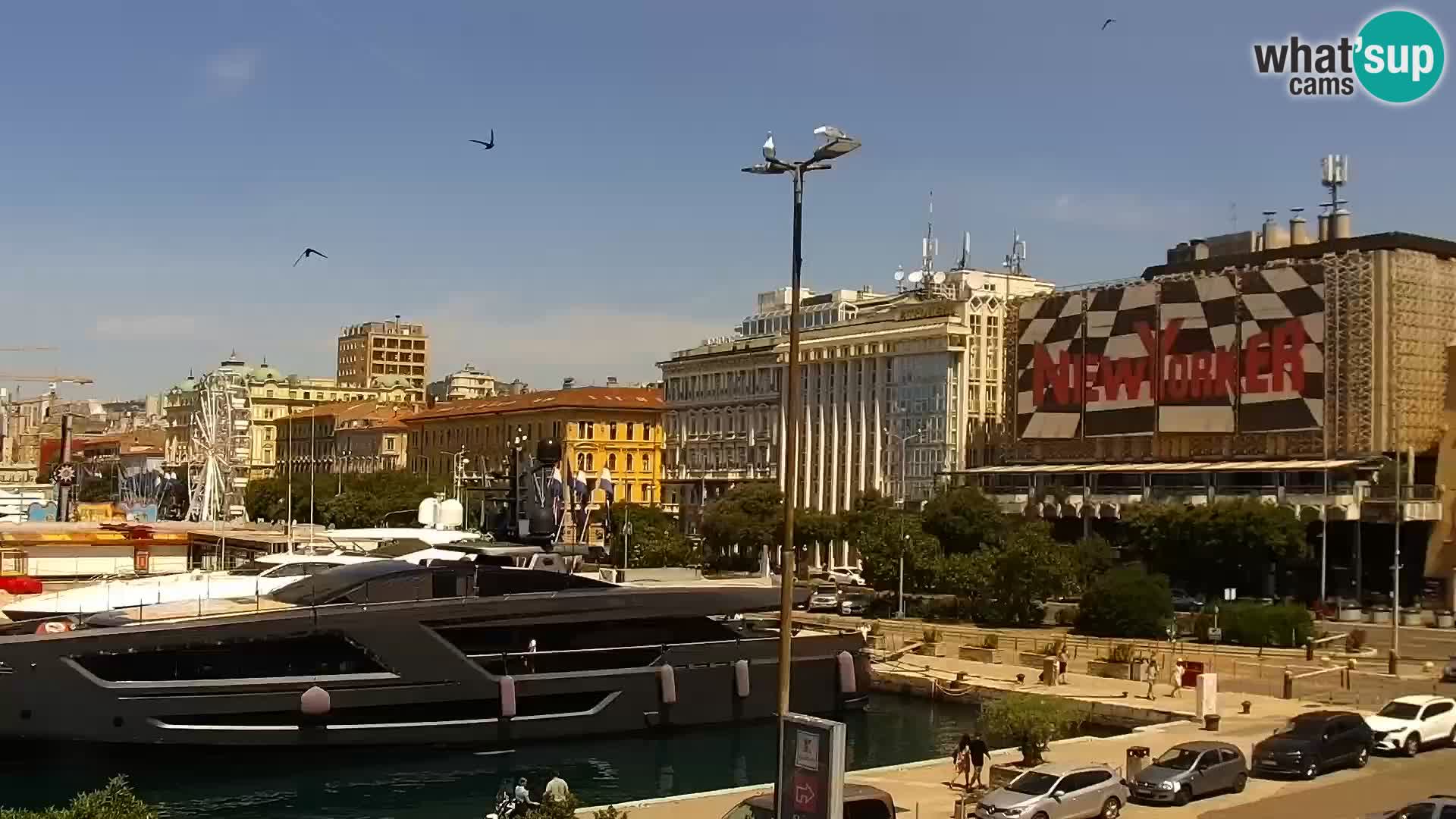 The Riva and Marina in Rijeka  – Live Webcam Croatia