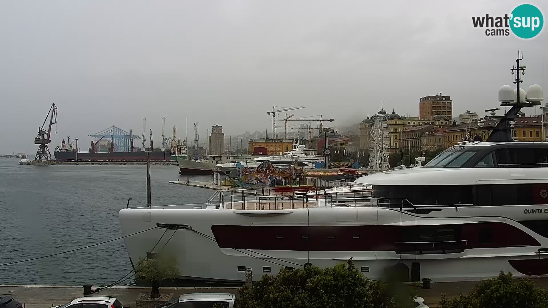 The Riva and Marina in Rijeka – Live Webcam Croatia