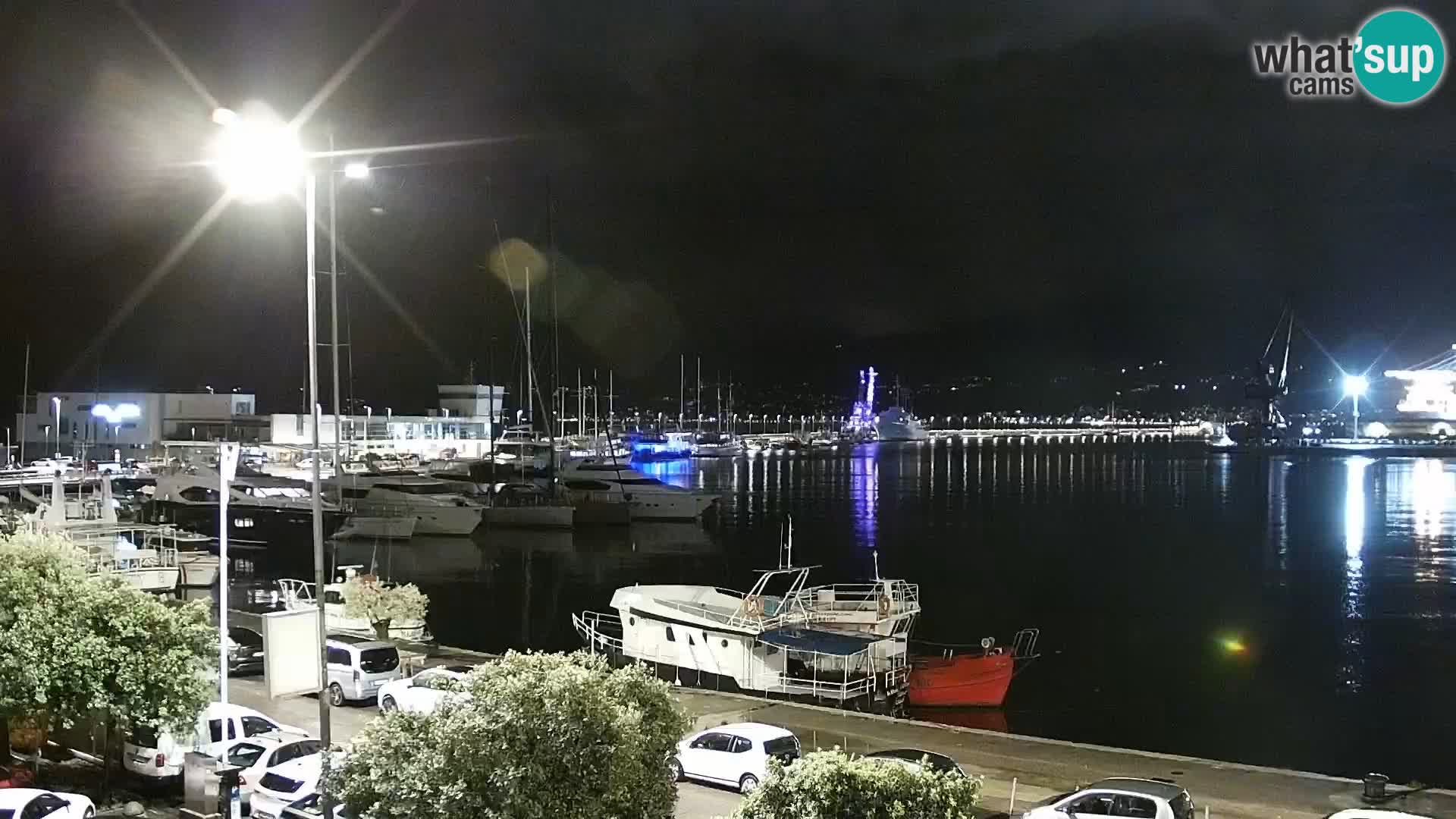 Die Riva und Marina in Rijeka – Live Webcam Kroatien