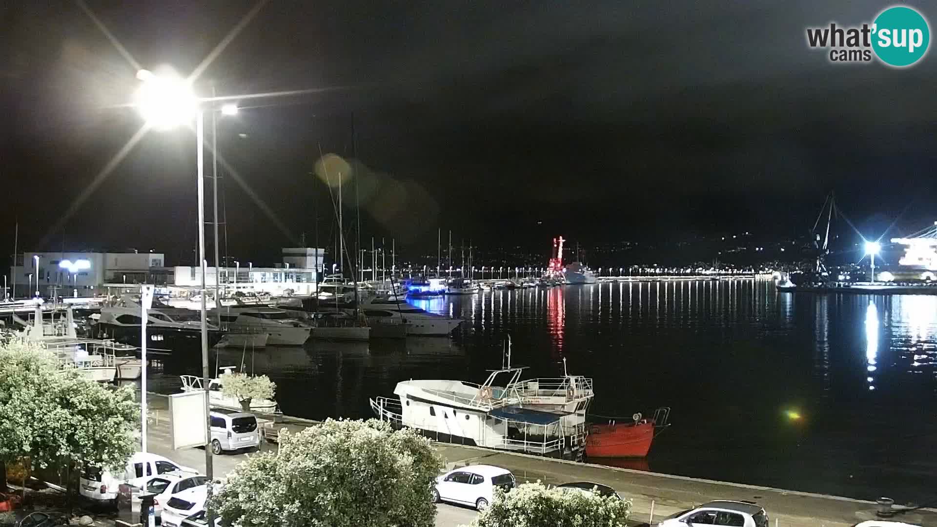 La Riva y Marina en Rijeka – Webcam en vivo Croacia