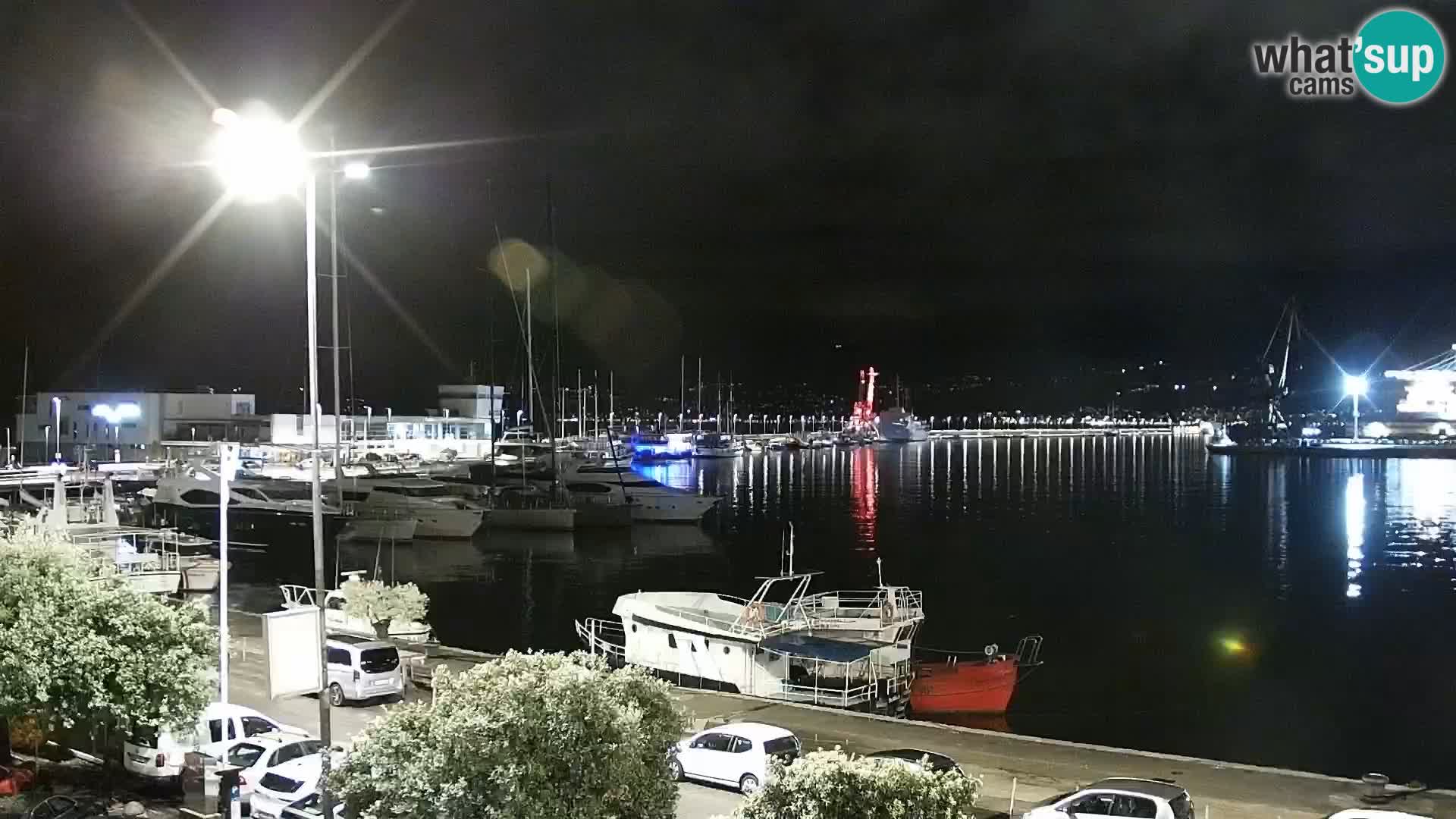 Die Riva und Marina in Rijeka – Live Webcam Kroatien