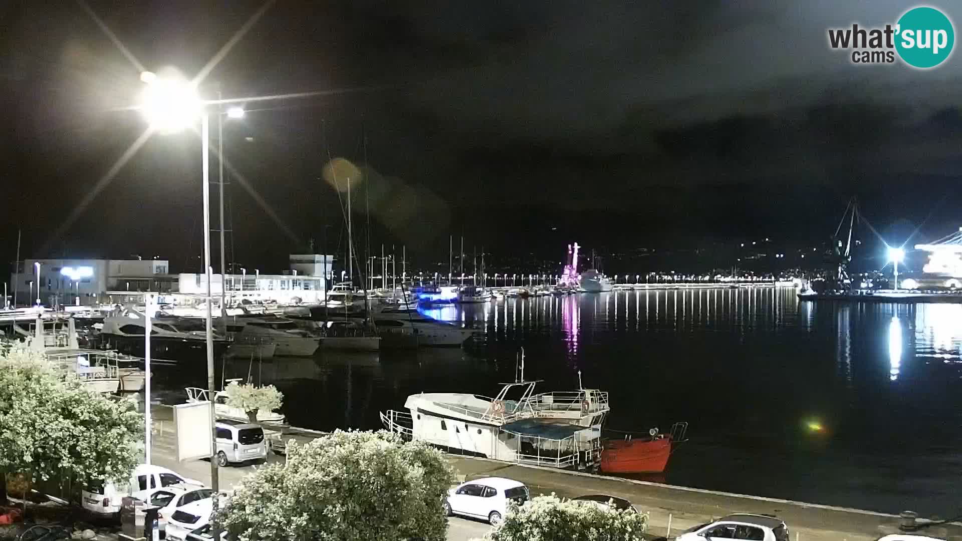 Die Riva und Marina in Rijeka – Live Webcam Kroatien