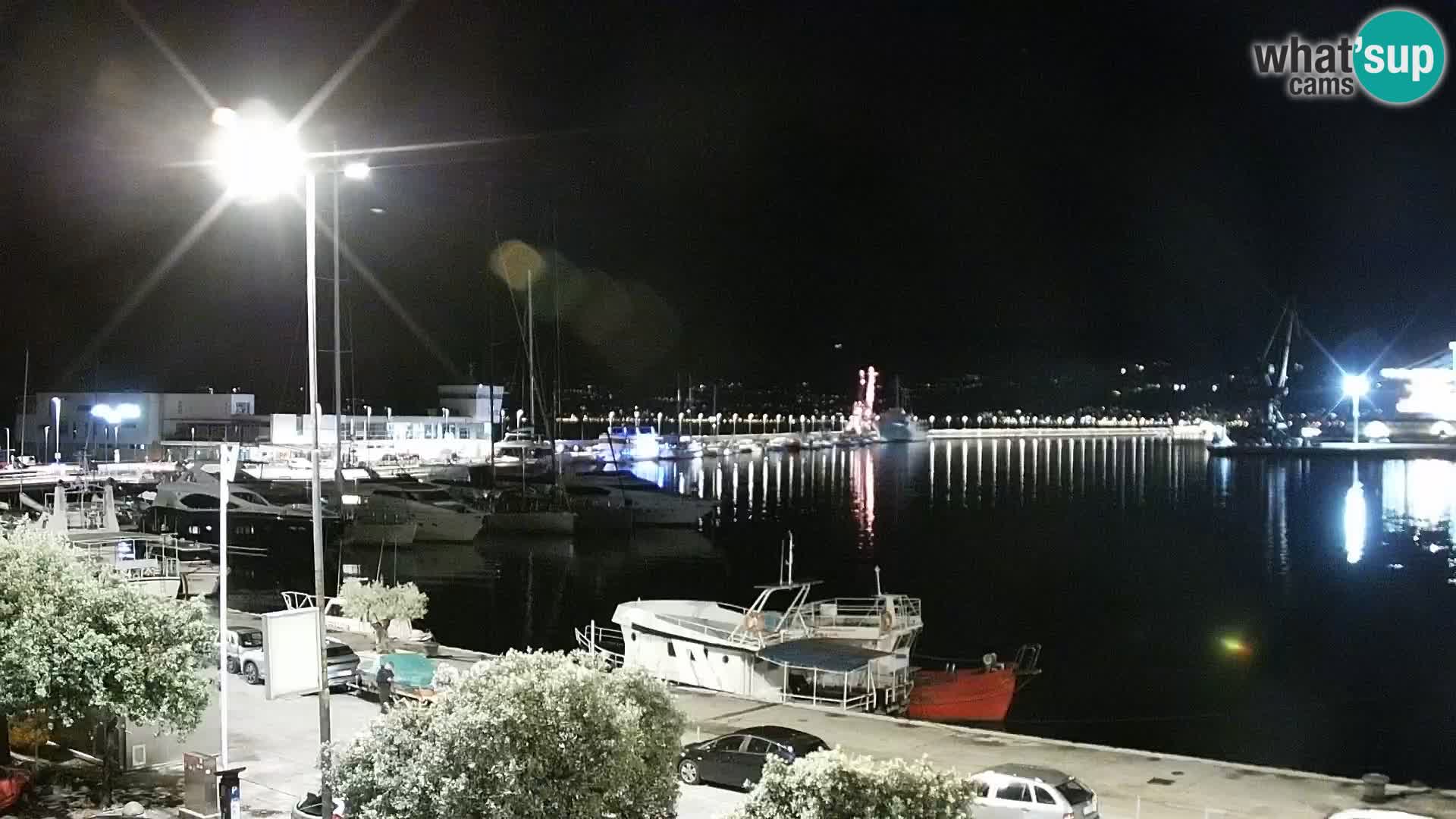 La Riva y Marina en Rijeka – Webcam en vivo Croacia