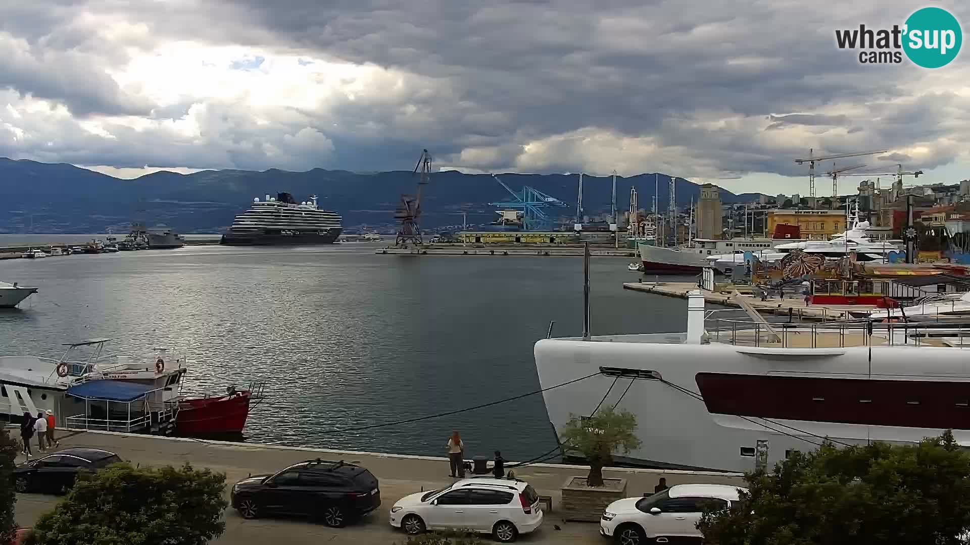 The Riva and Marina in Rijeka  – Live Webcam Croatia