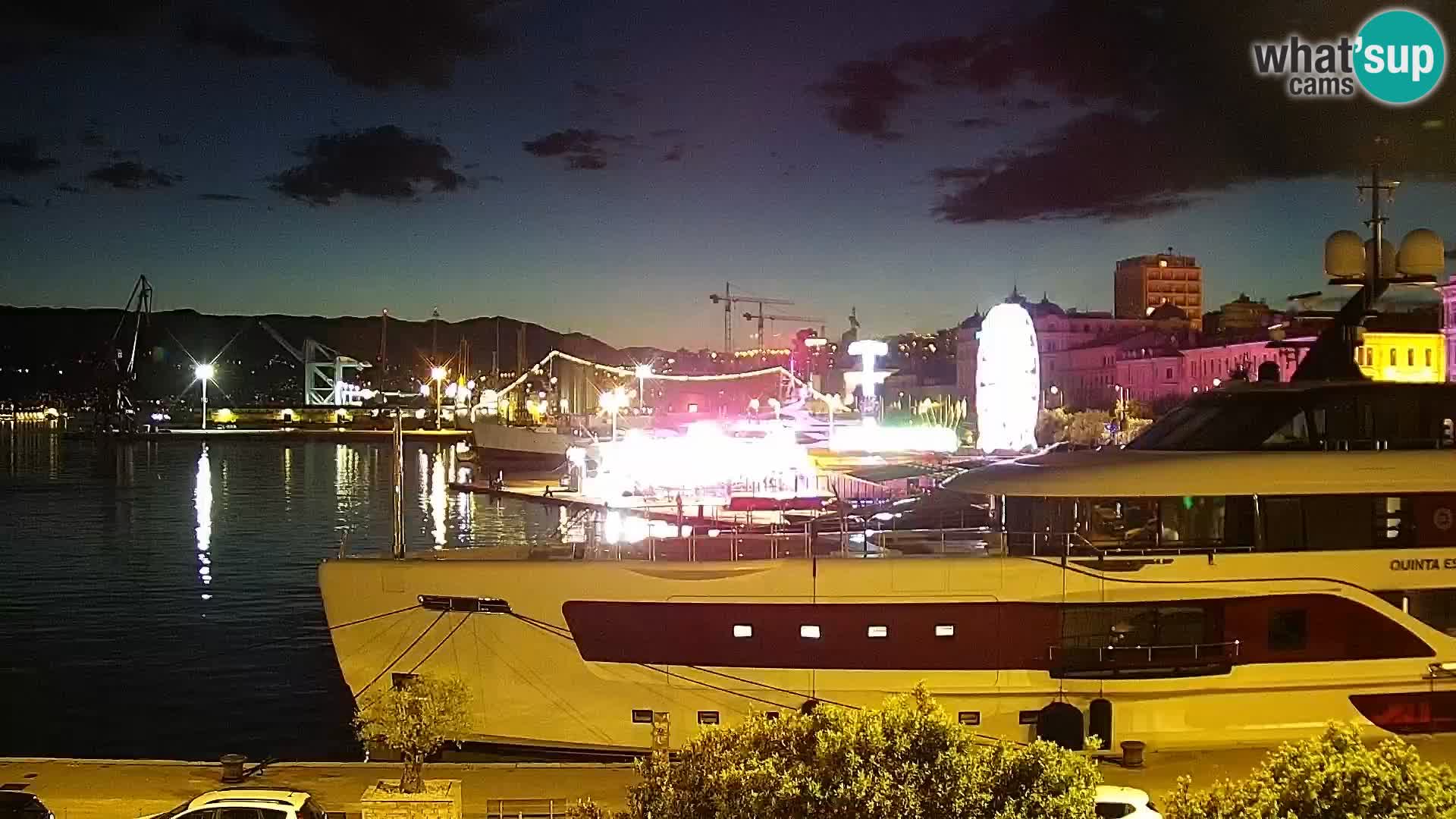 La Riva y Marina en Rijeka – Webcam en vivo Croacia