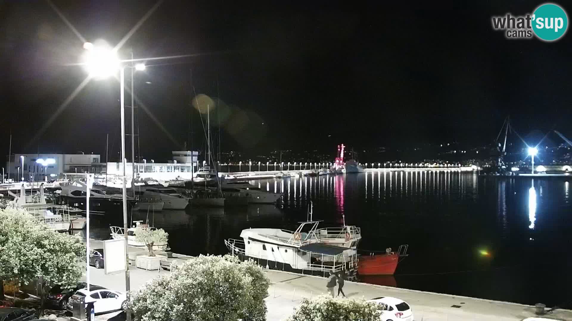Die Riva und Marina in Rijeka – Live Webcam Kroatien