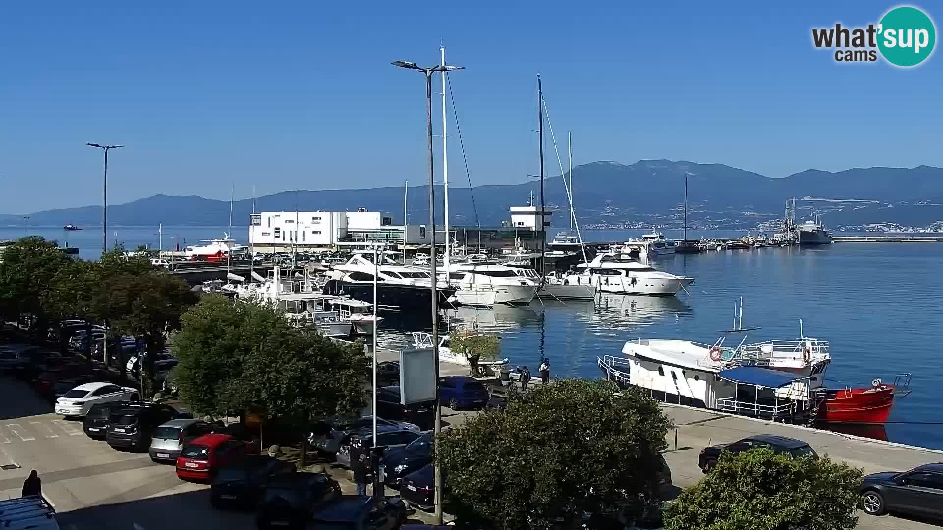 Die Riva und Marina in Rijeka – Live Webcam Kroatien