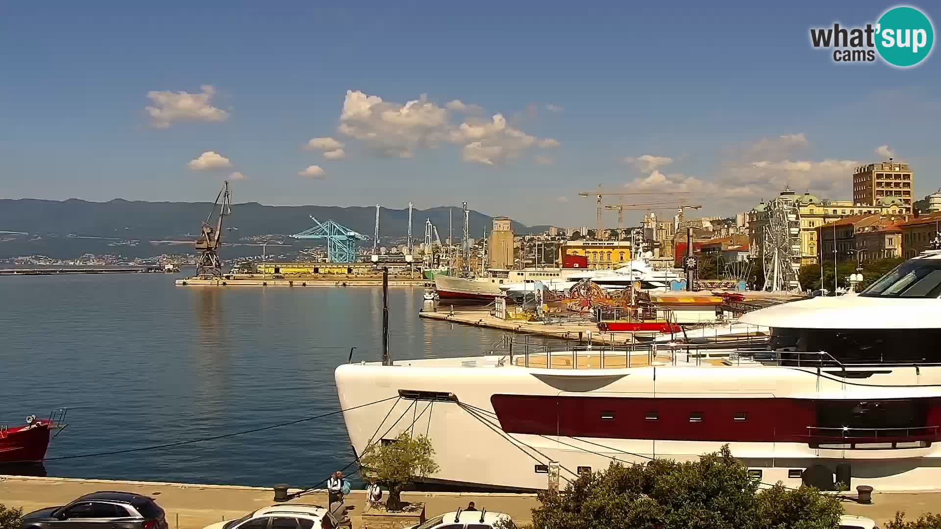 La Riva y Marina en Rijeka – Webcam en vivo Croacia