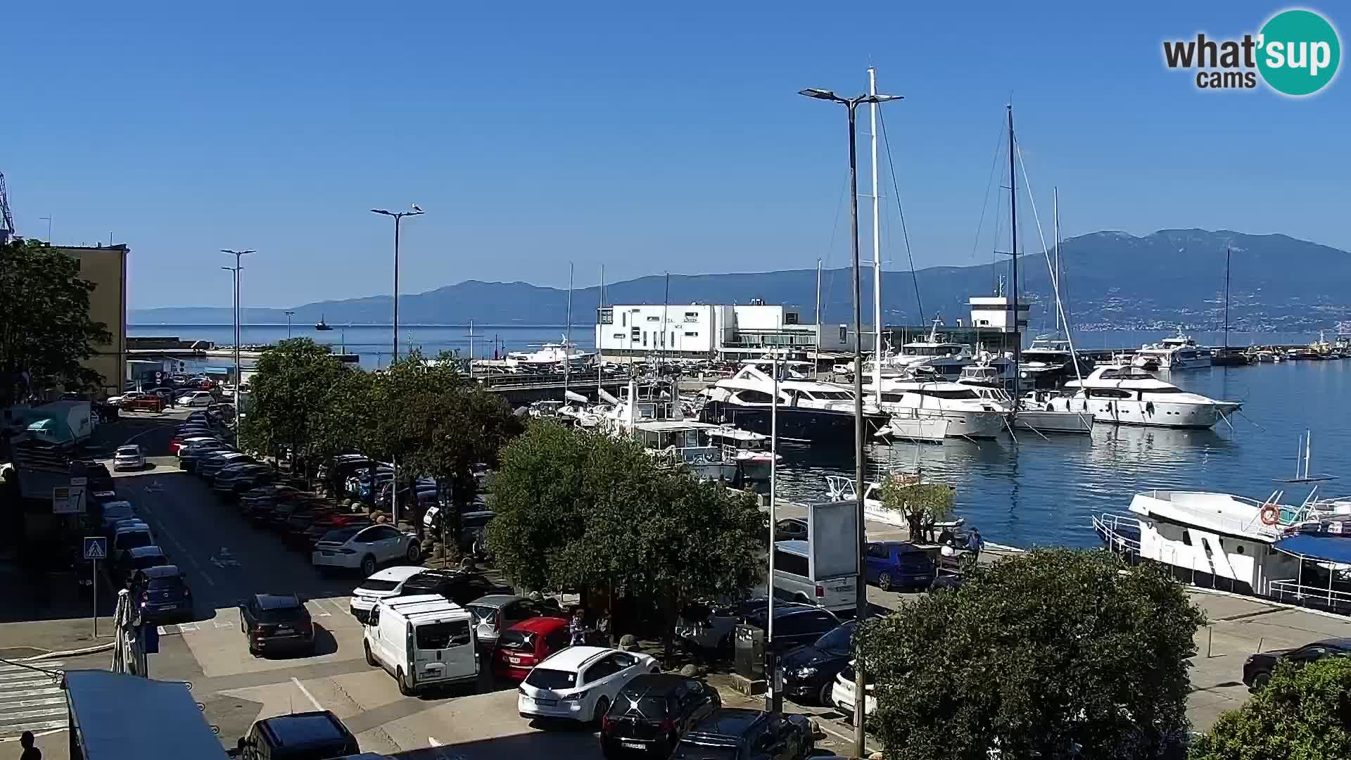 La Riva et Marina à Rijeka – Live Webcam Croatie