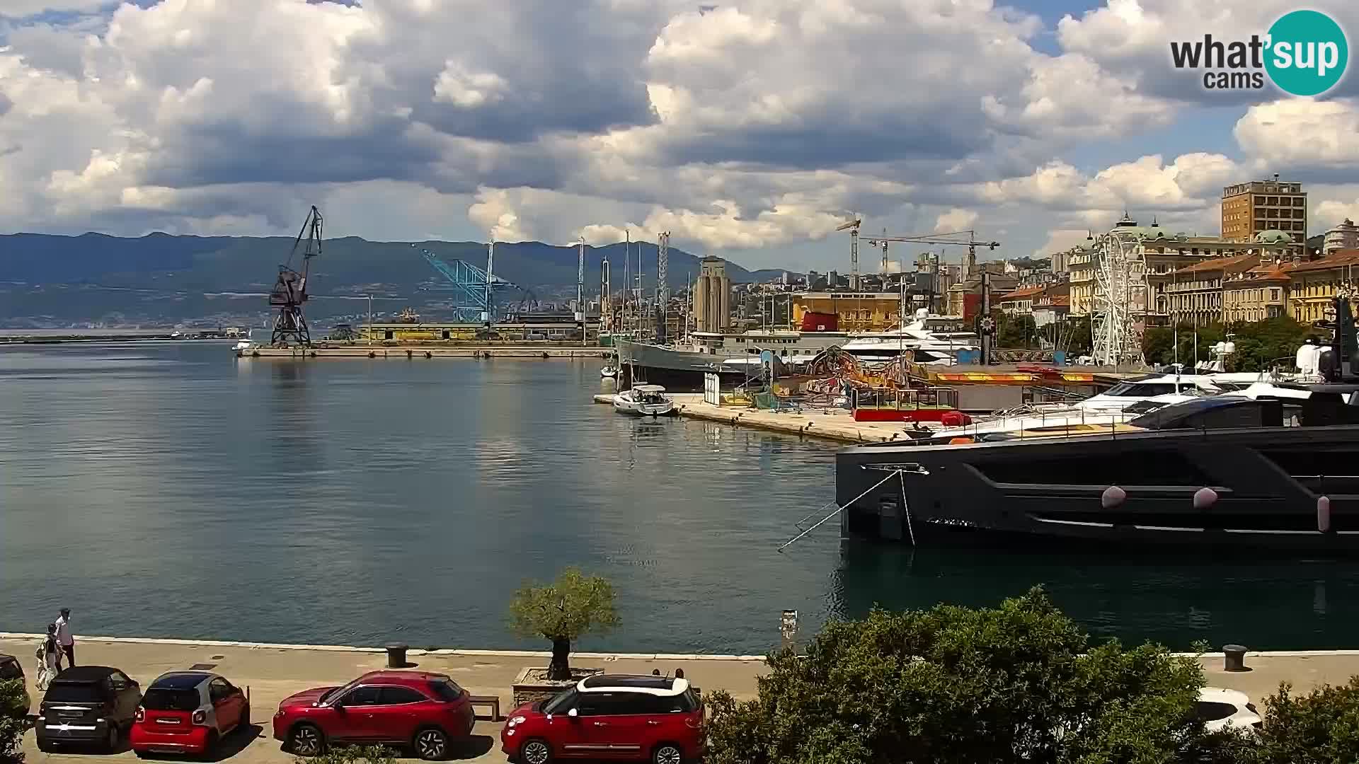La Riva y Marina en Rijeka – Webcam en vivo Croacia