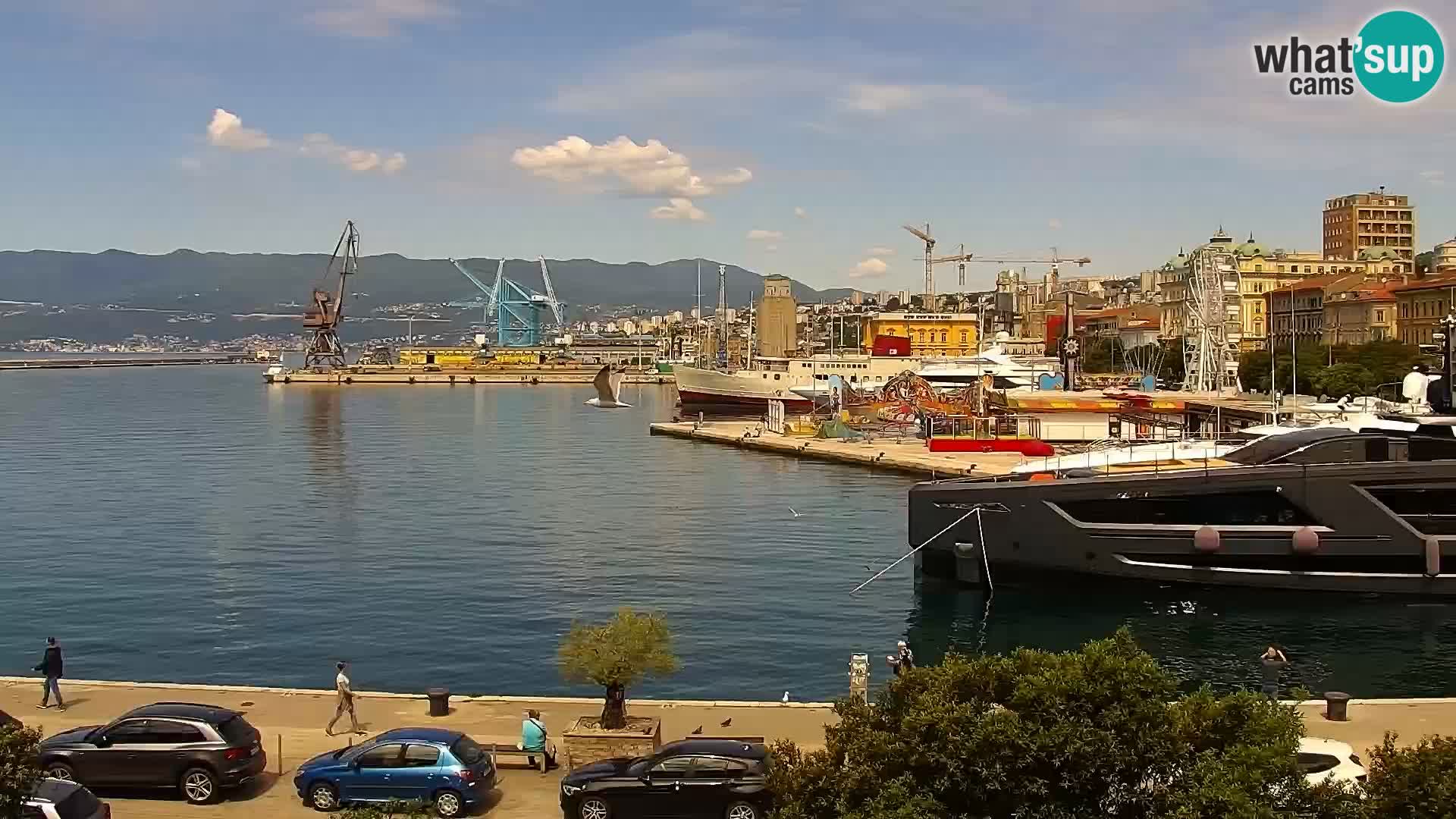 La Riva y Marina en Rijeka – Webcam en vivo Croacia