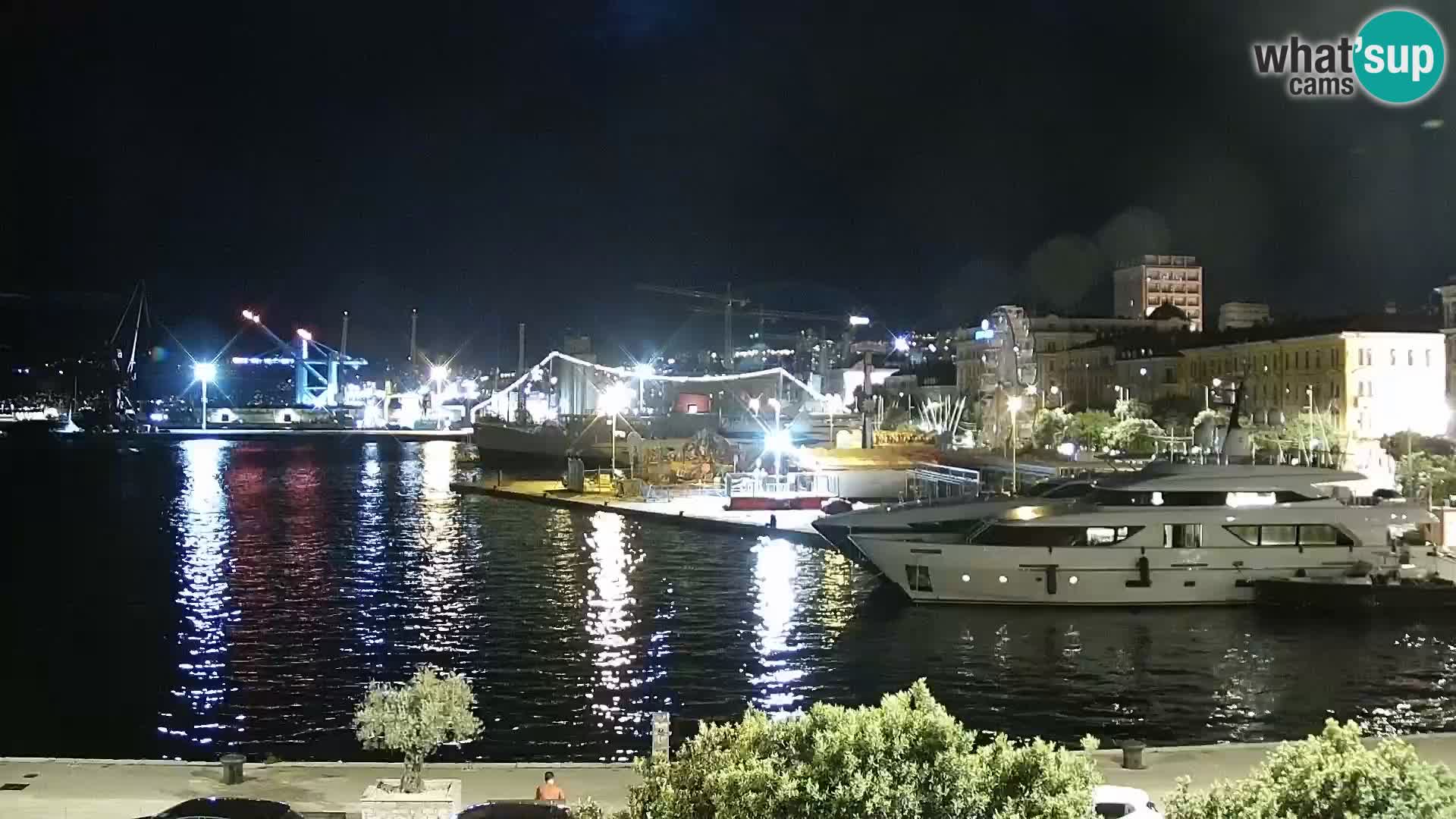La Riva et Marina à Rijeka – Live Webcam Croatie