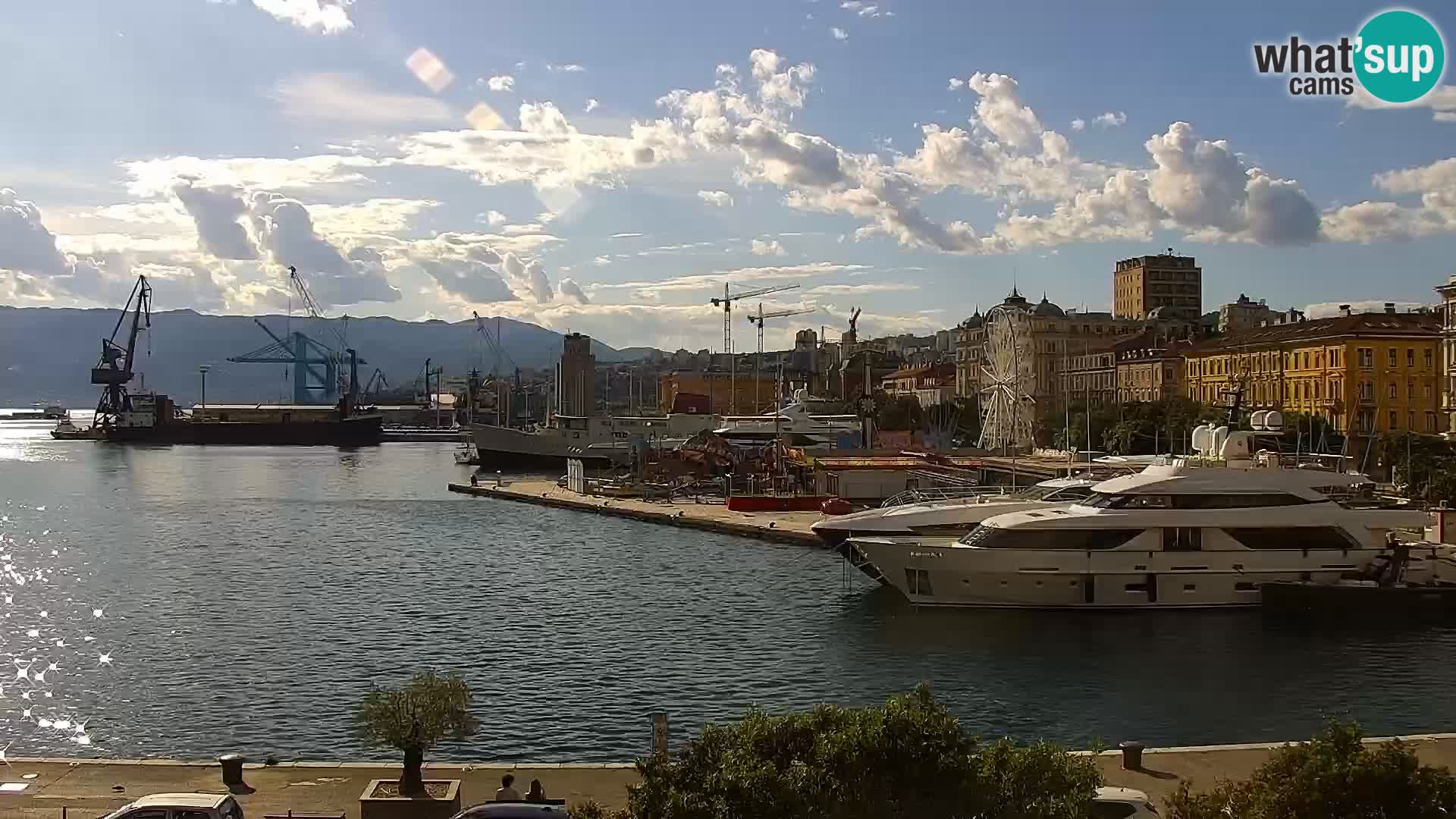 Die Riva und Marina in Rijeka – Live Webcam Kroatien