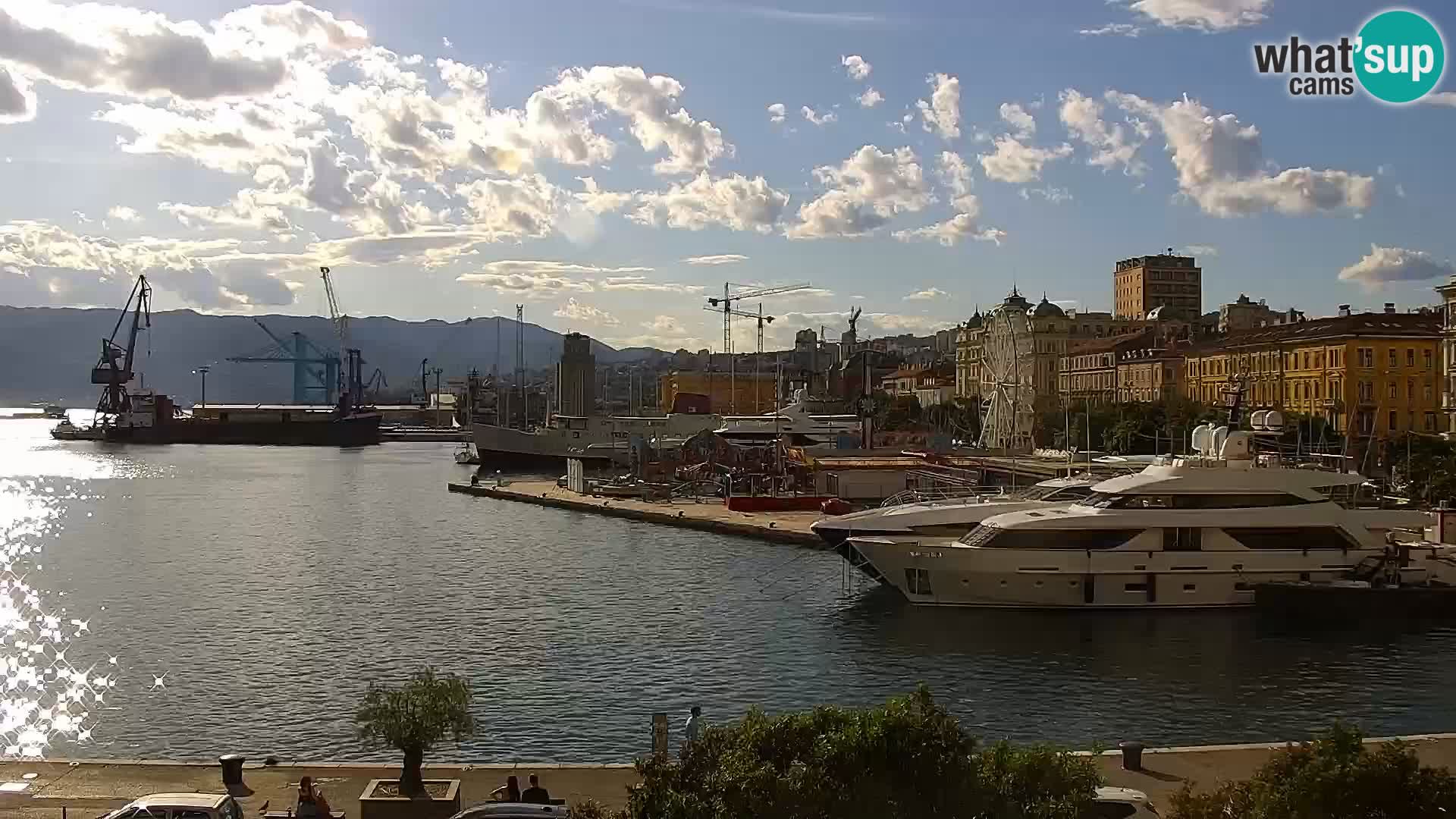 The Riva and Marina in Rijeka  – Live Webcam Croatia