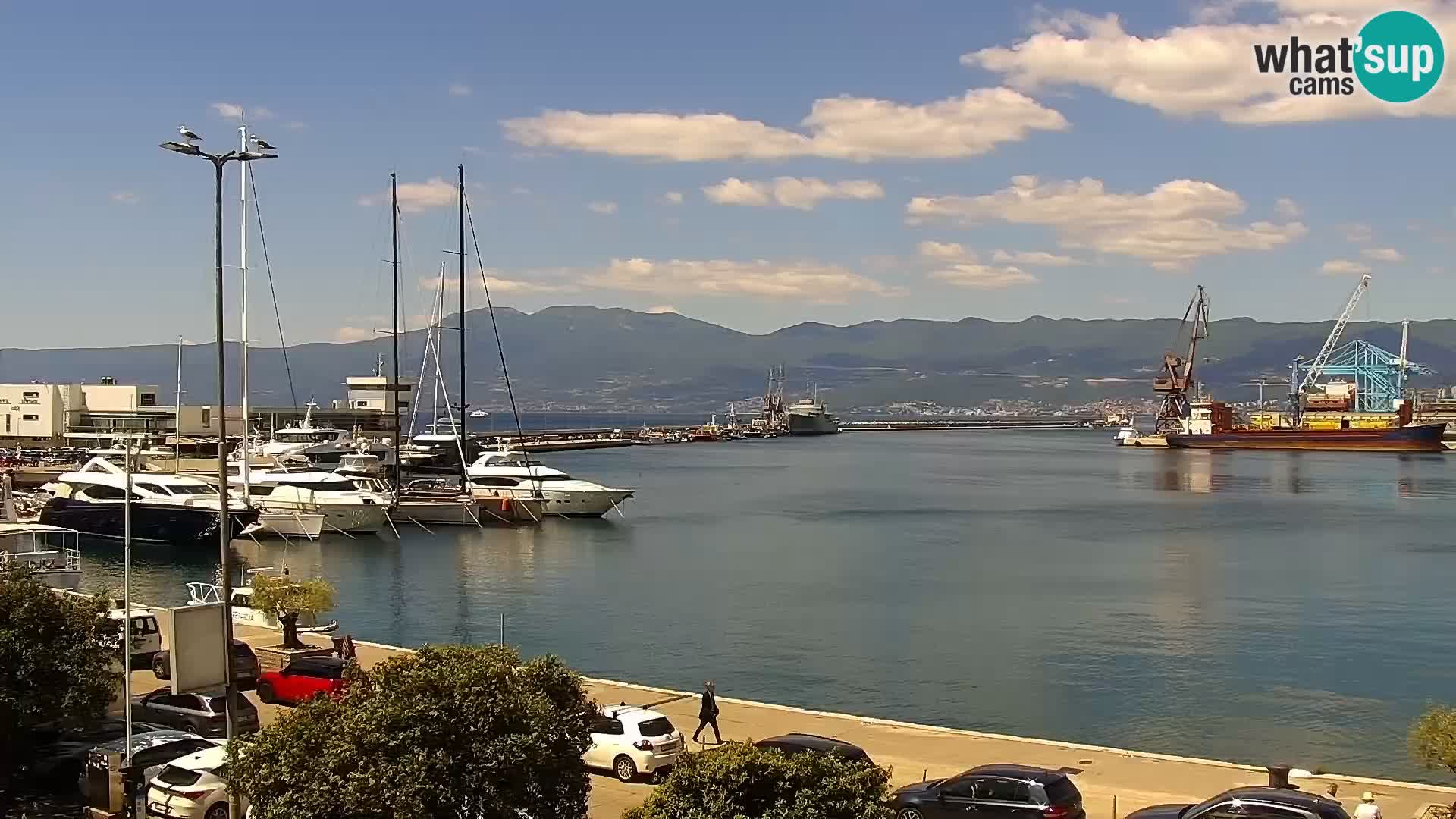 La Riva et Marina à Rijeka – Live Webcam Croatie