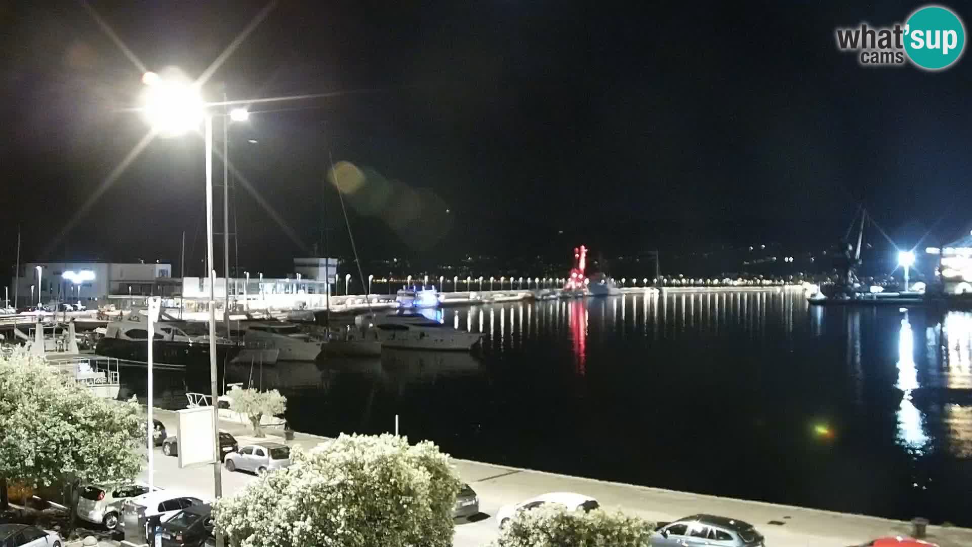 La Riva y Marina en Rijeka – Webcam en vivo Croacia