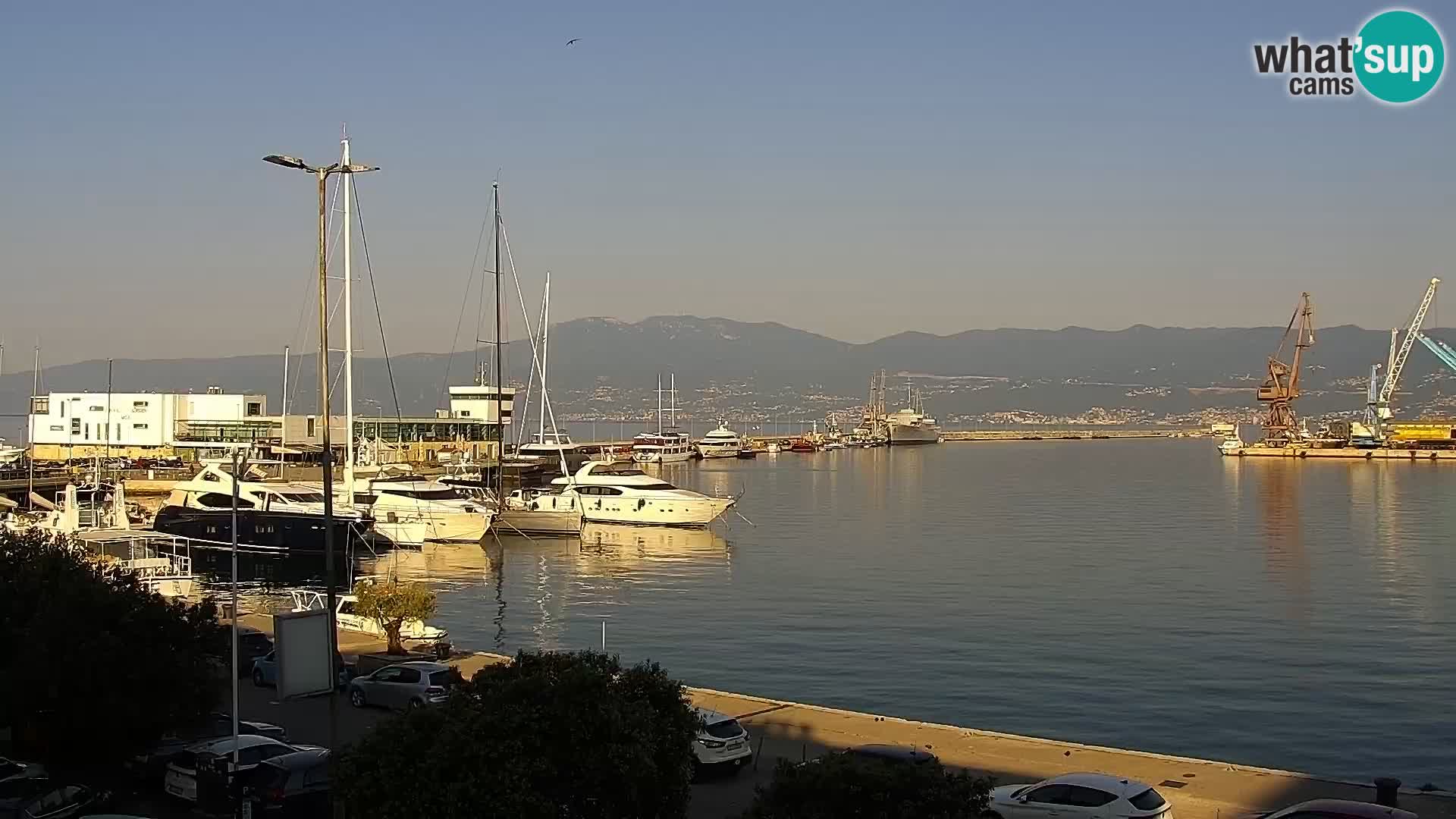 La Riva y Marina en Rijeka – Webcam en vivo Croacia