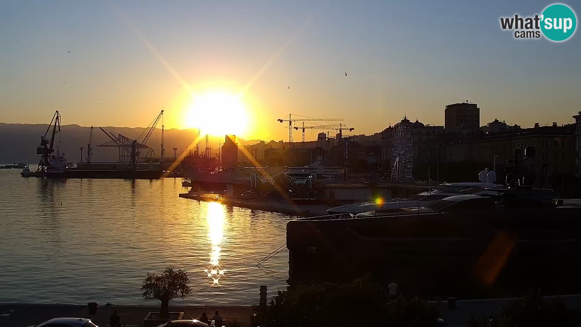 La Riva et Marina à Rijeka – Live Webcam Croatie