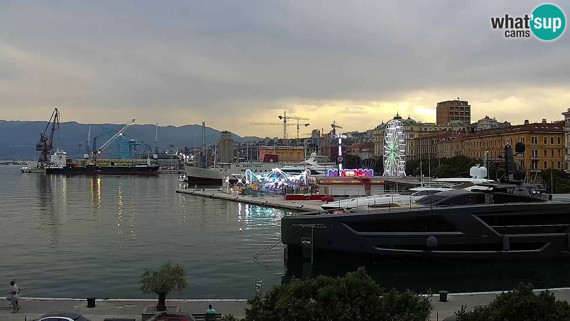 Die Riva und Marina in Rijeka – Live Webcam Kroatien