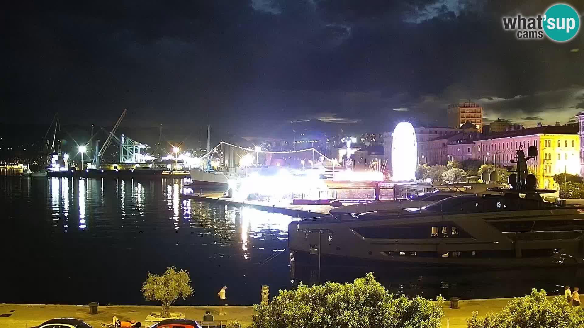 Die Riva und Marina in Rijeka – Live Webcam Kroatien