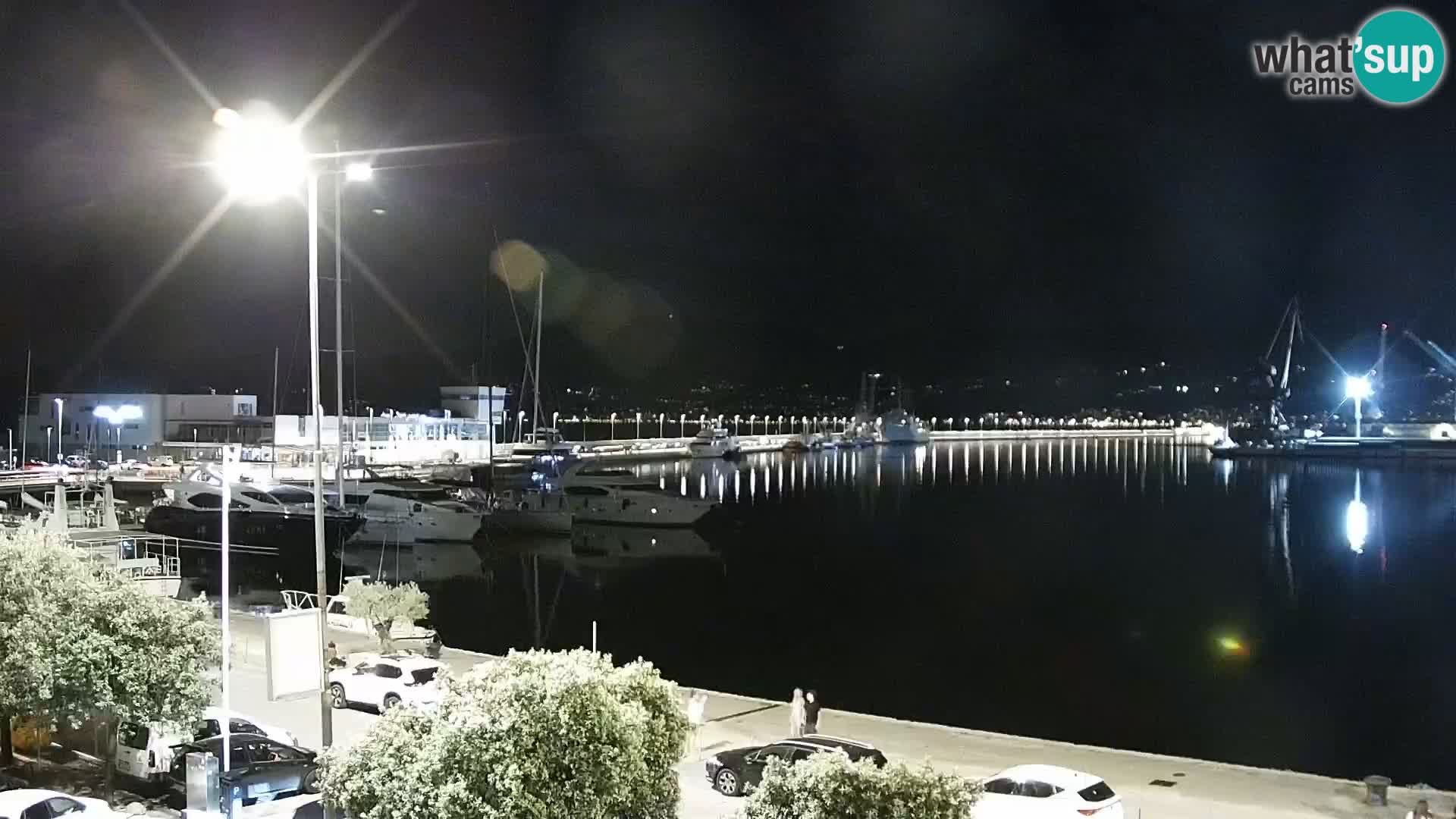 Die Riva und Marina in Rijeka – Live Webcam Kroatien