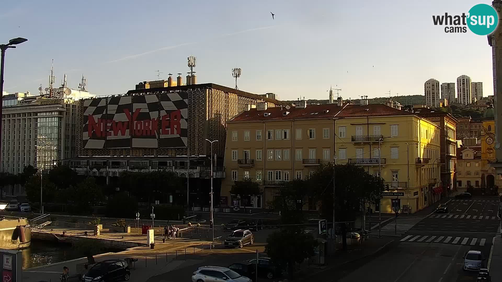La Riva y Marina en Rijeka – Webcam en vivo Croacia