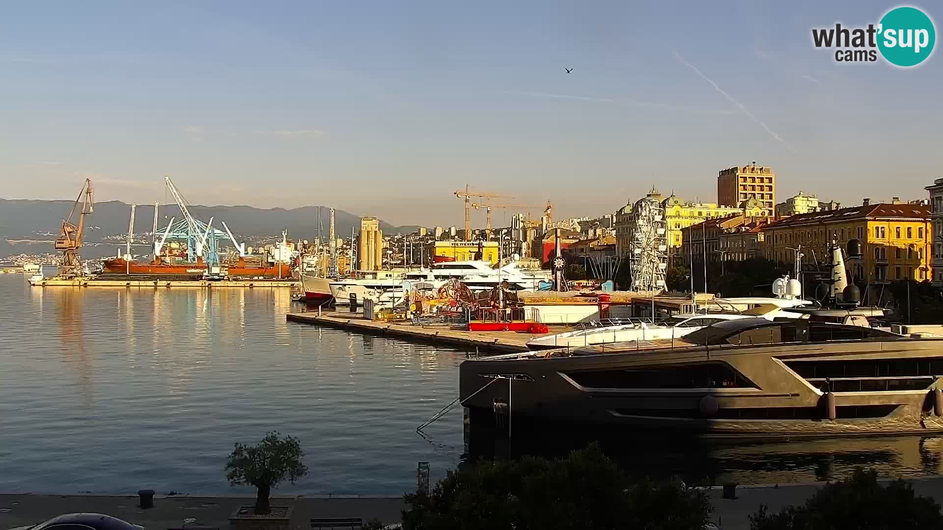 La Riva y Marina en Rijeka – Webcam en vivo Croacia